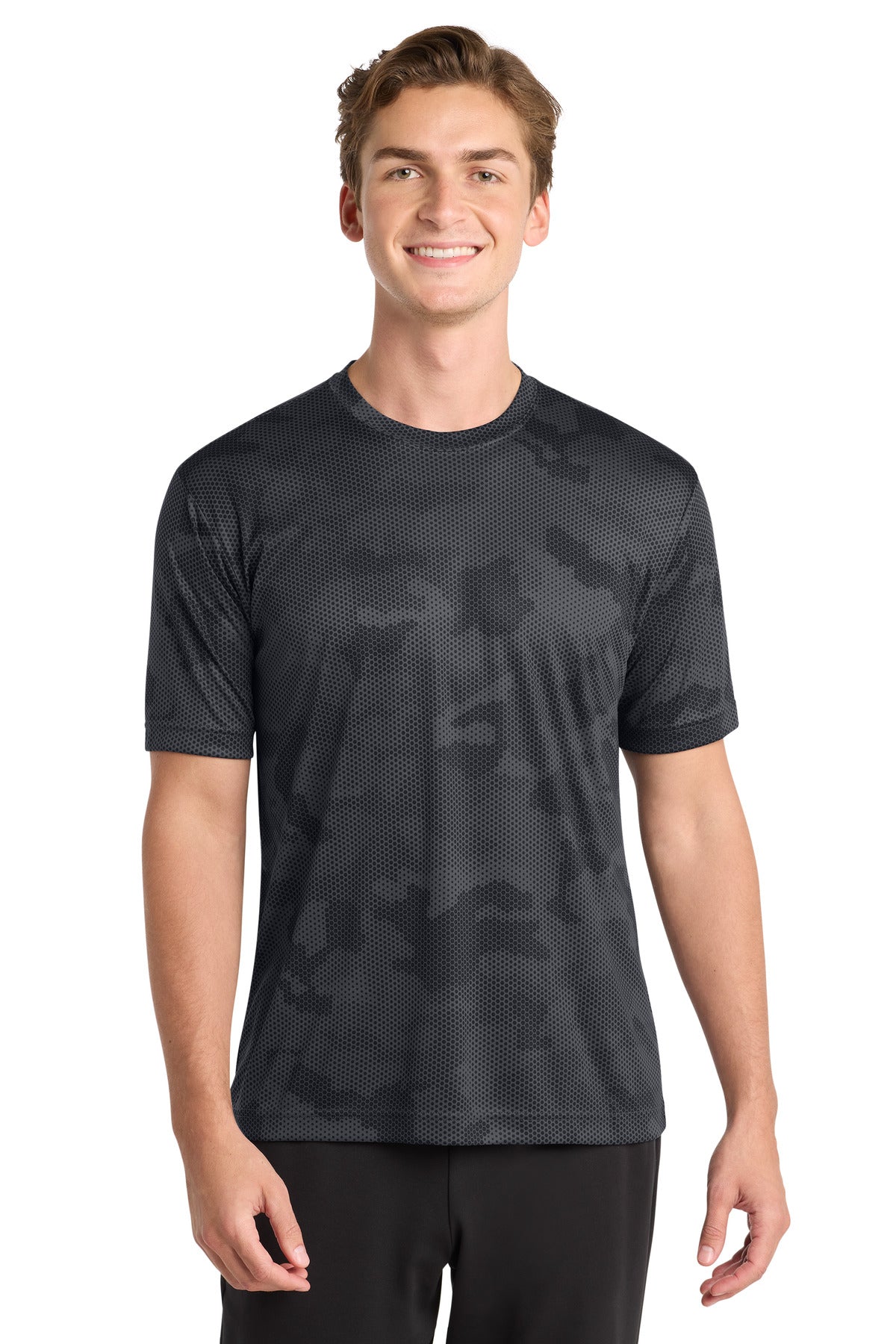Custom Embroidery or DTF Print - Sport-Tek ®  CamoHex Tee. ST370