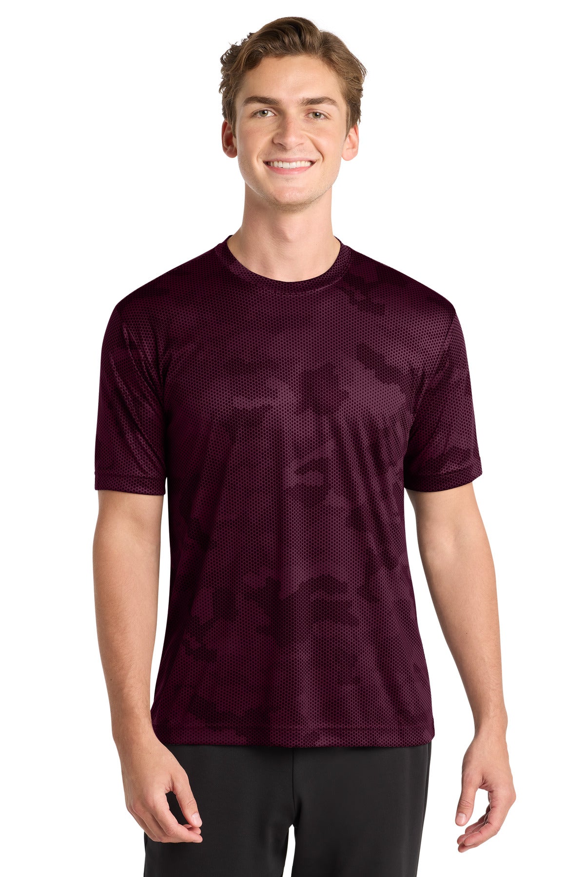 Custom Embroidery or DTF Print - Sport-Tek ®  CamoHex Tee. ST370