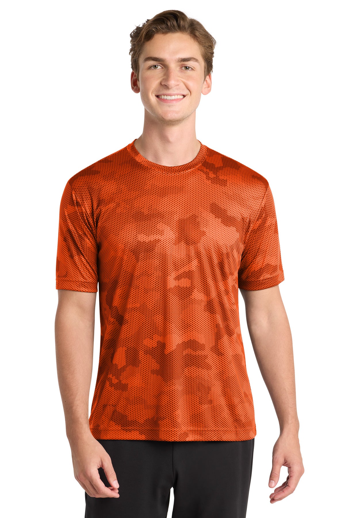 Custom Embroidery or DTF Print - Sport-Tek ®  CamoHex Tee. ST370