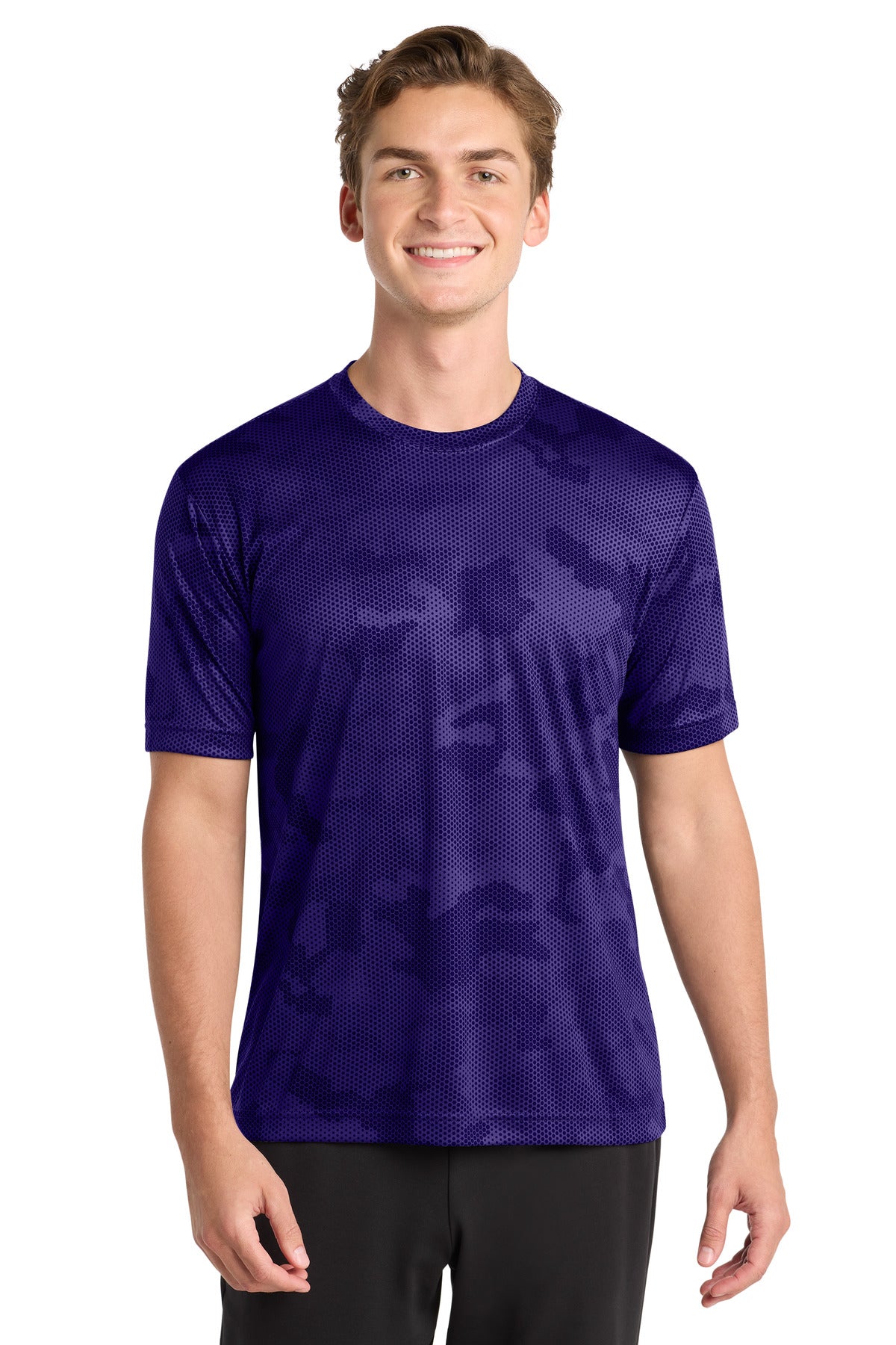 Custom Embroidery or DTF Print - Sport-Tek ®  CamoHex Tee. ST370