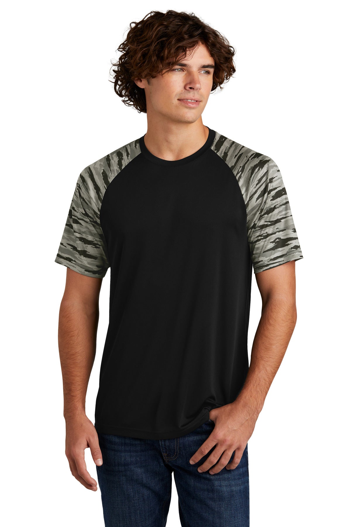 Custom Embroidered - Sport-Tek® Drift Camo Colorblock Tee ST376