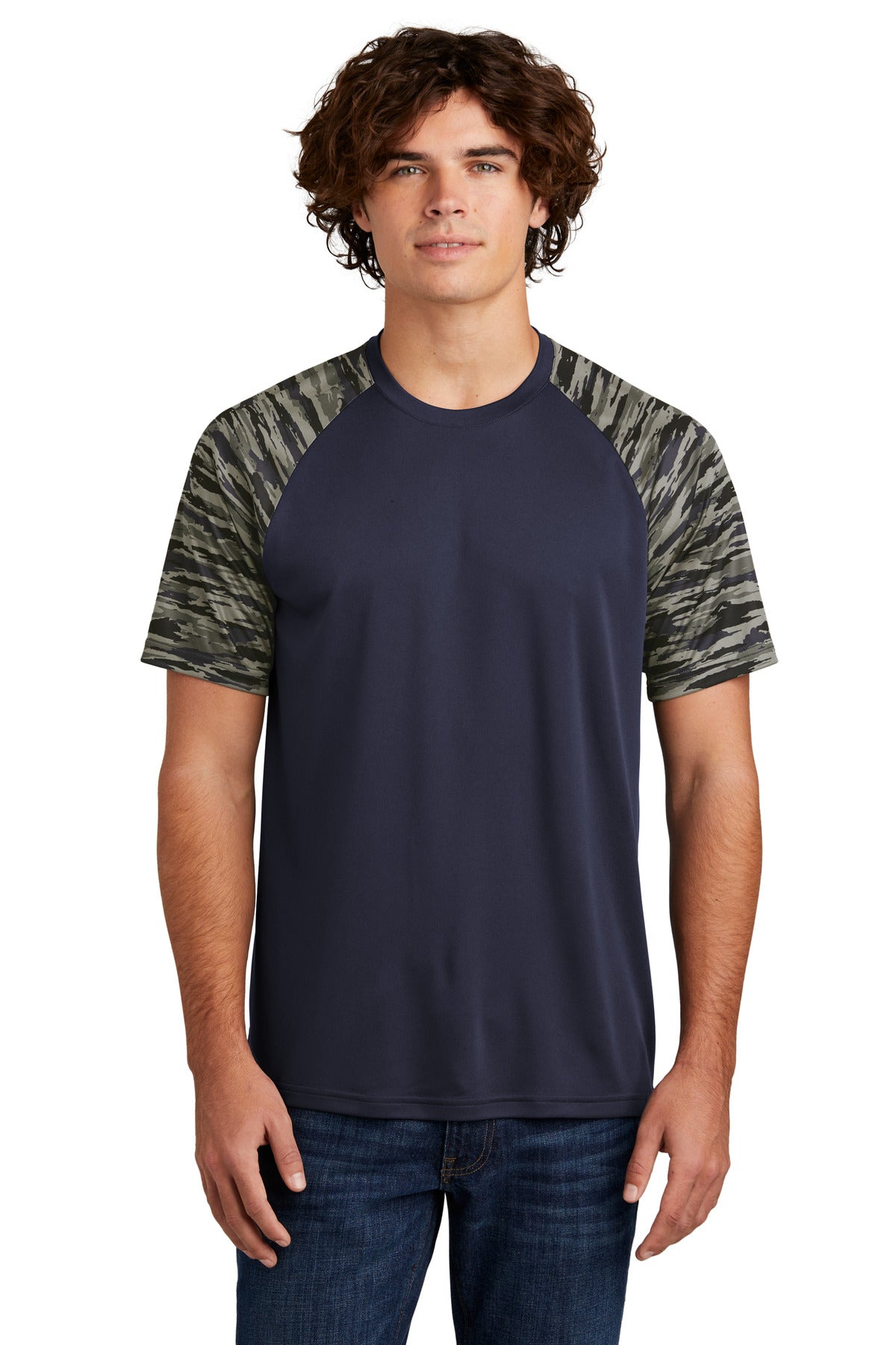 Custom Embroidered - Sport-Tek® Drift Camo Colorblock Tee ST376