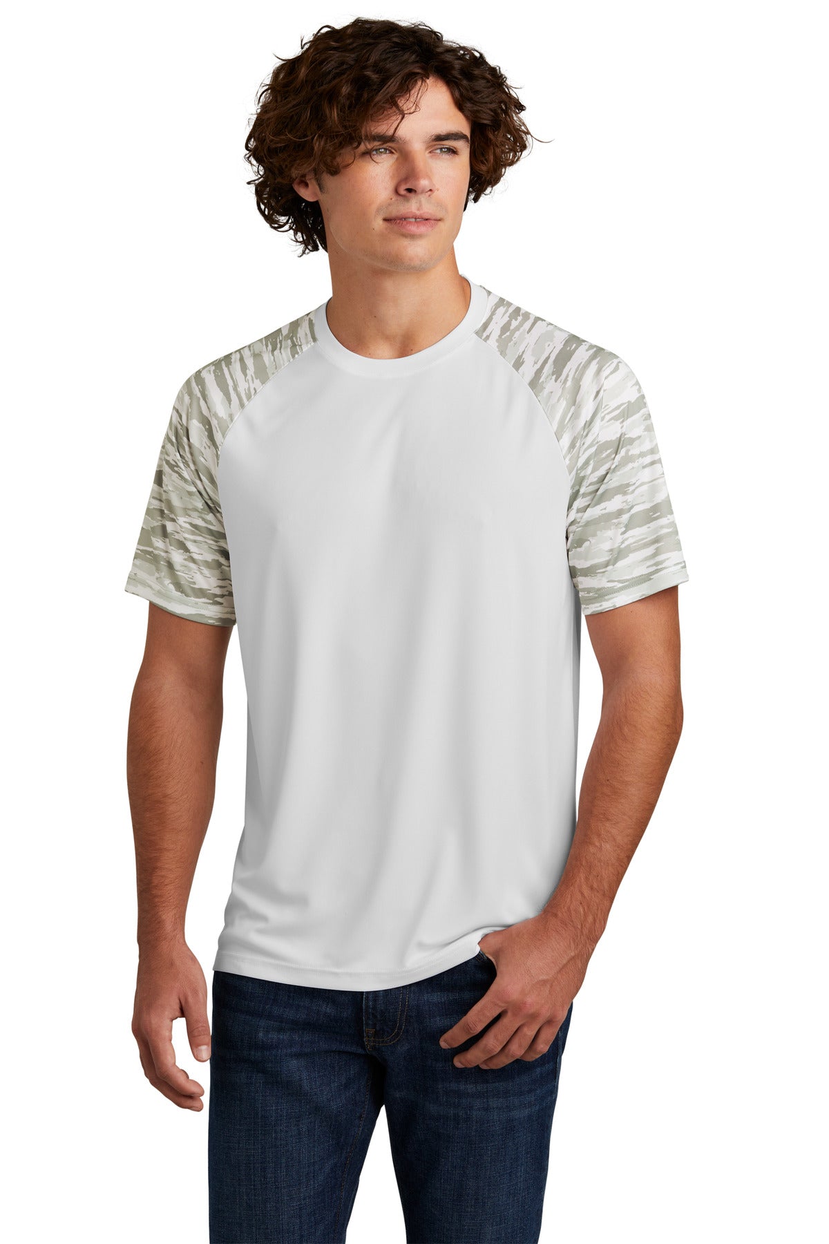 Custom Embroidered - Sport-Tek® Drift Camo Colorblock Tee ST376