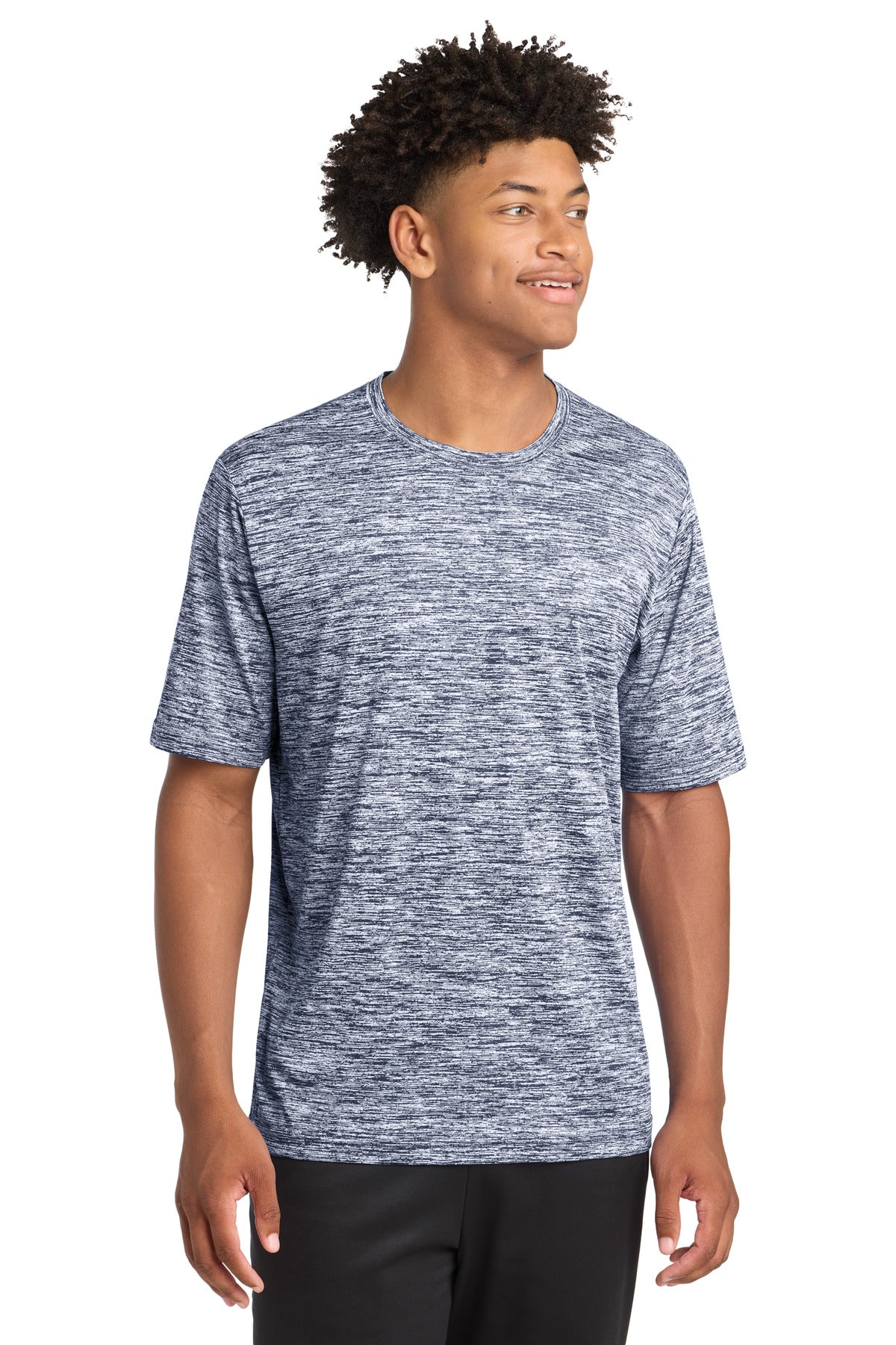 Custom Embroidery or DTF Print - Sport-Tek ®  PosiCharge ®  Electric Heather Tee. ST390