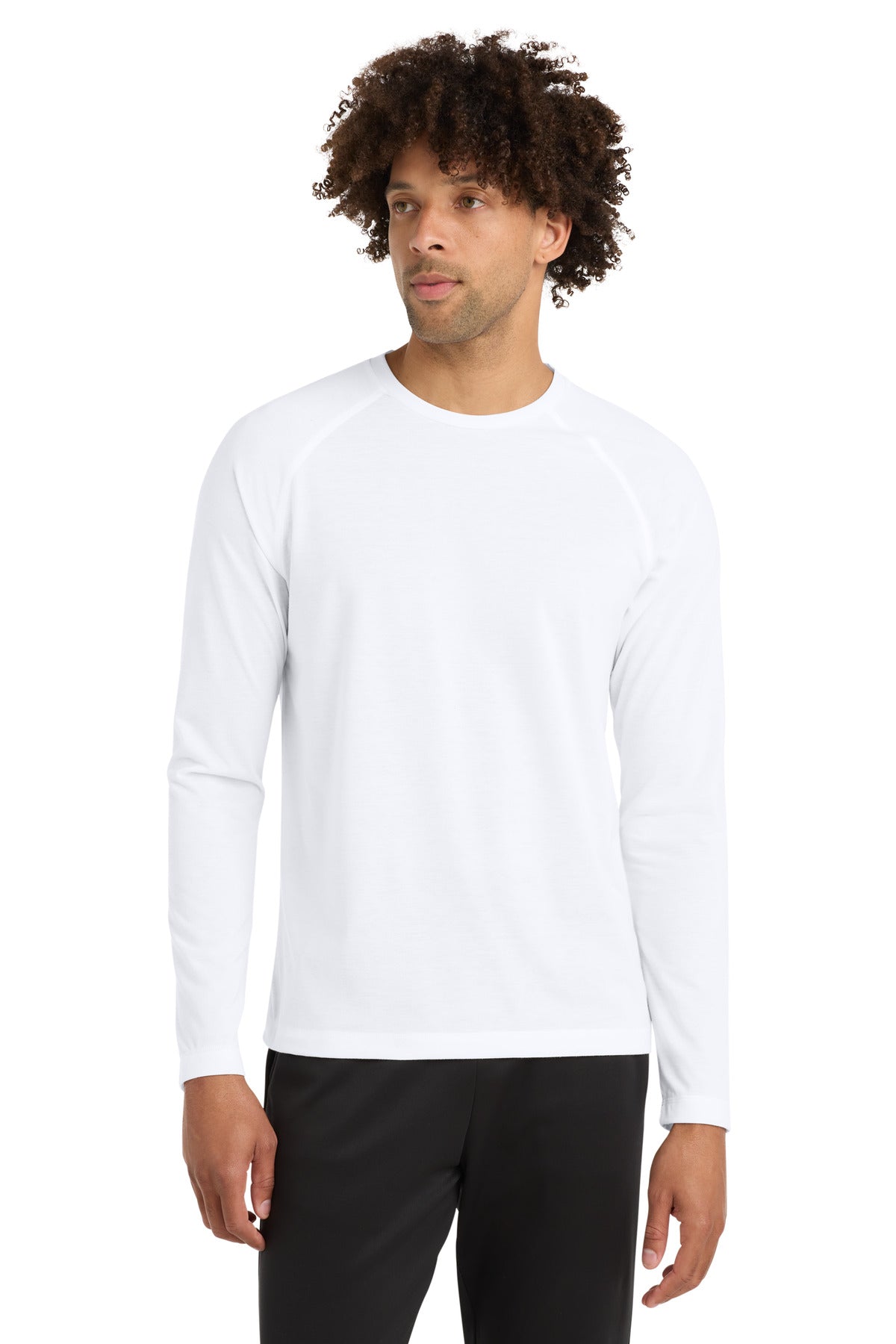 Custom Embroidery or DTF Print - Sport-Tek  ®  PosiCharge  ®  Long Sleeve Tri-Blend Wicking Raglan Tee ST400LS
