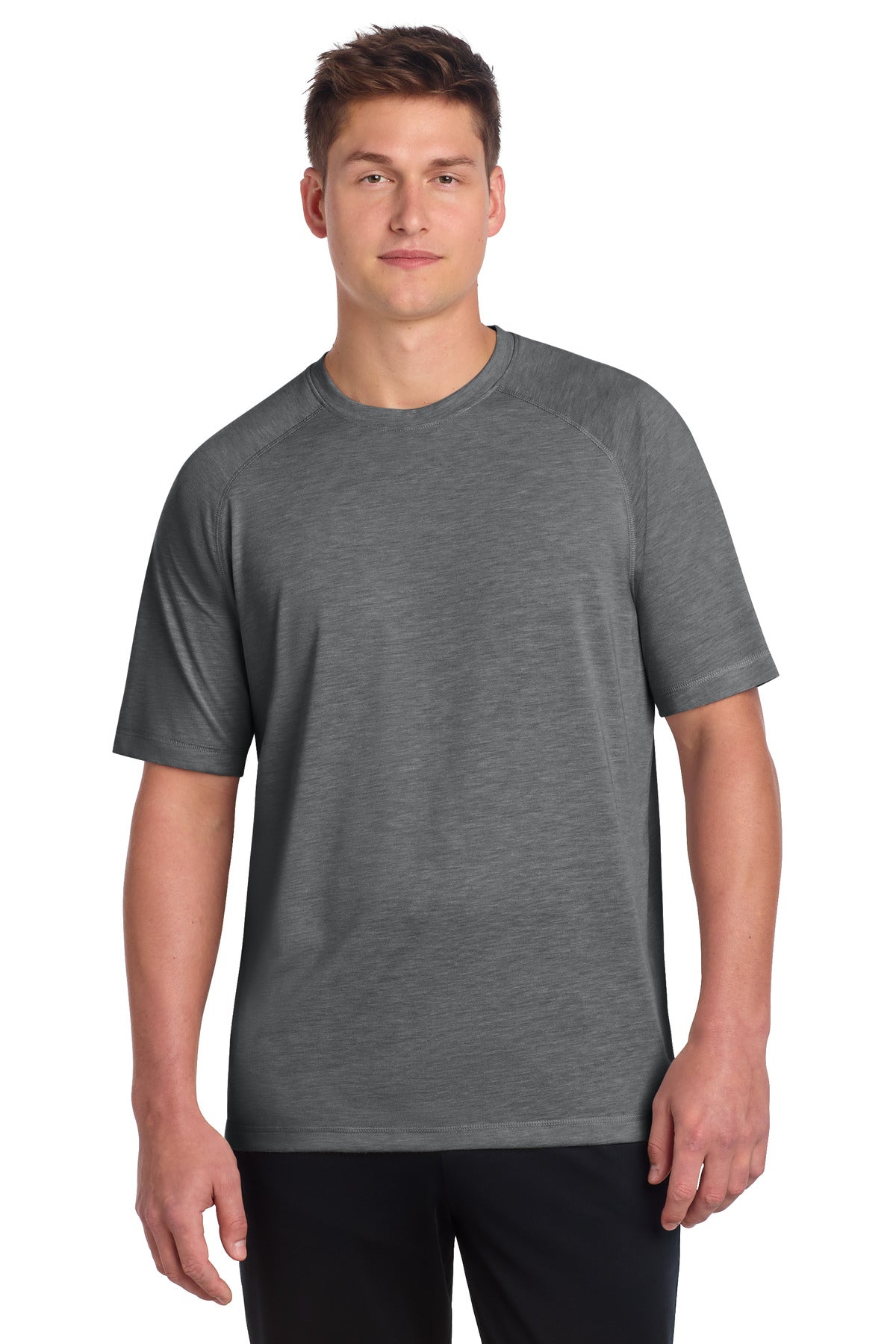 Custom Embroidery or DTF Print - Sport-Tek  ®  PosiCharge  ®  Tri-Blend Wicking Raglan Tee. ST400