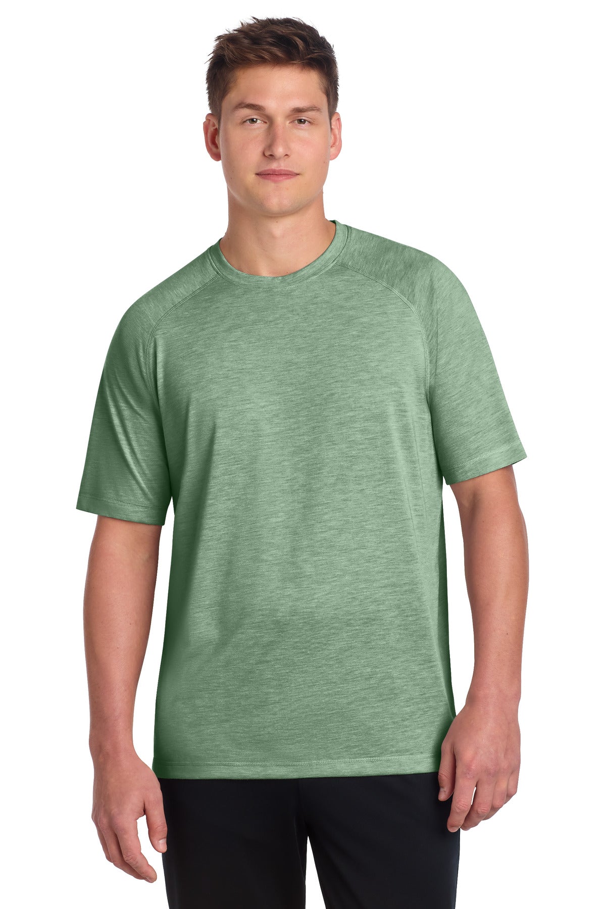 Custom Embroidery or DTF Print - Sport-Tek  ®  PosiCharge  ®  Tri-Blend Wicking Raglan Tee. ST400