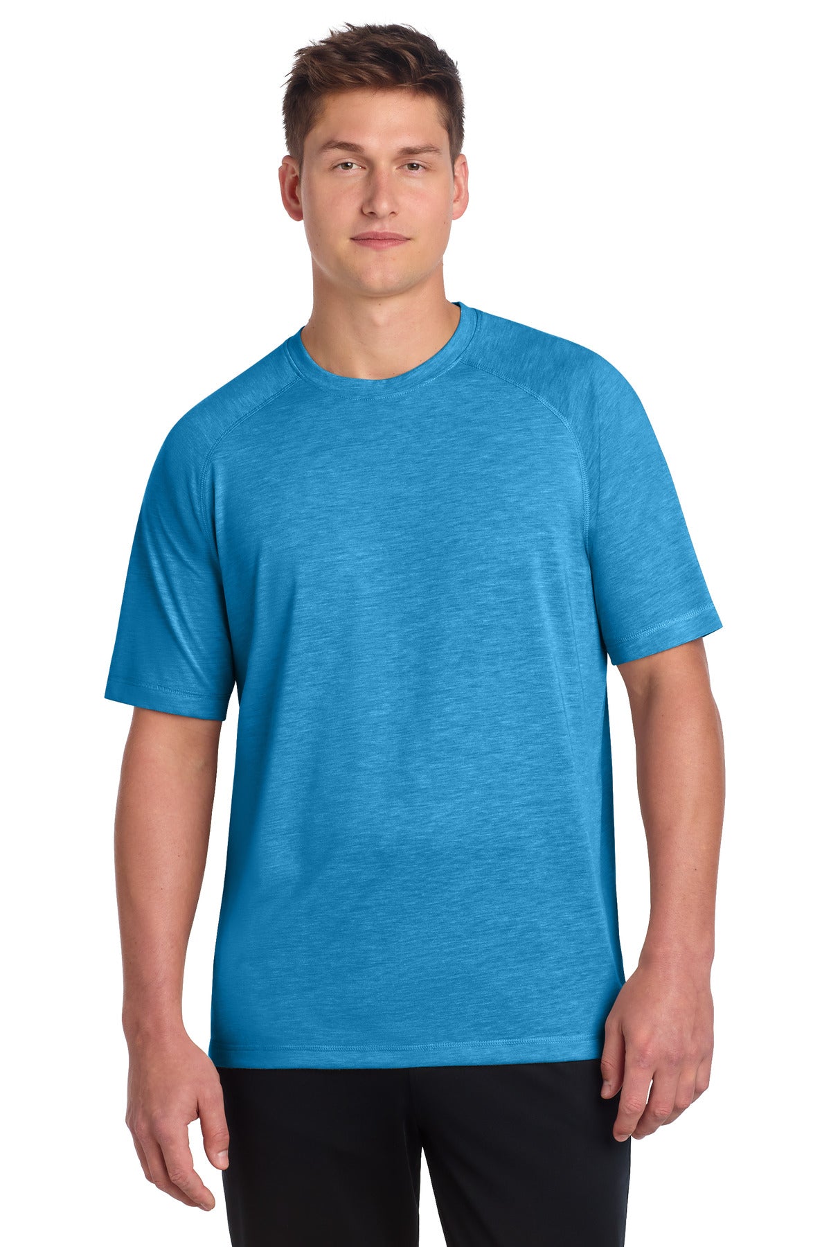 Custom Embroidery or DTF Print - Sport-Tek  ®  PosiCharge  ®  Tri-Blend Wicking Raglan Tee. ST400