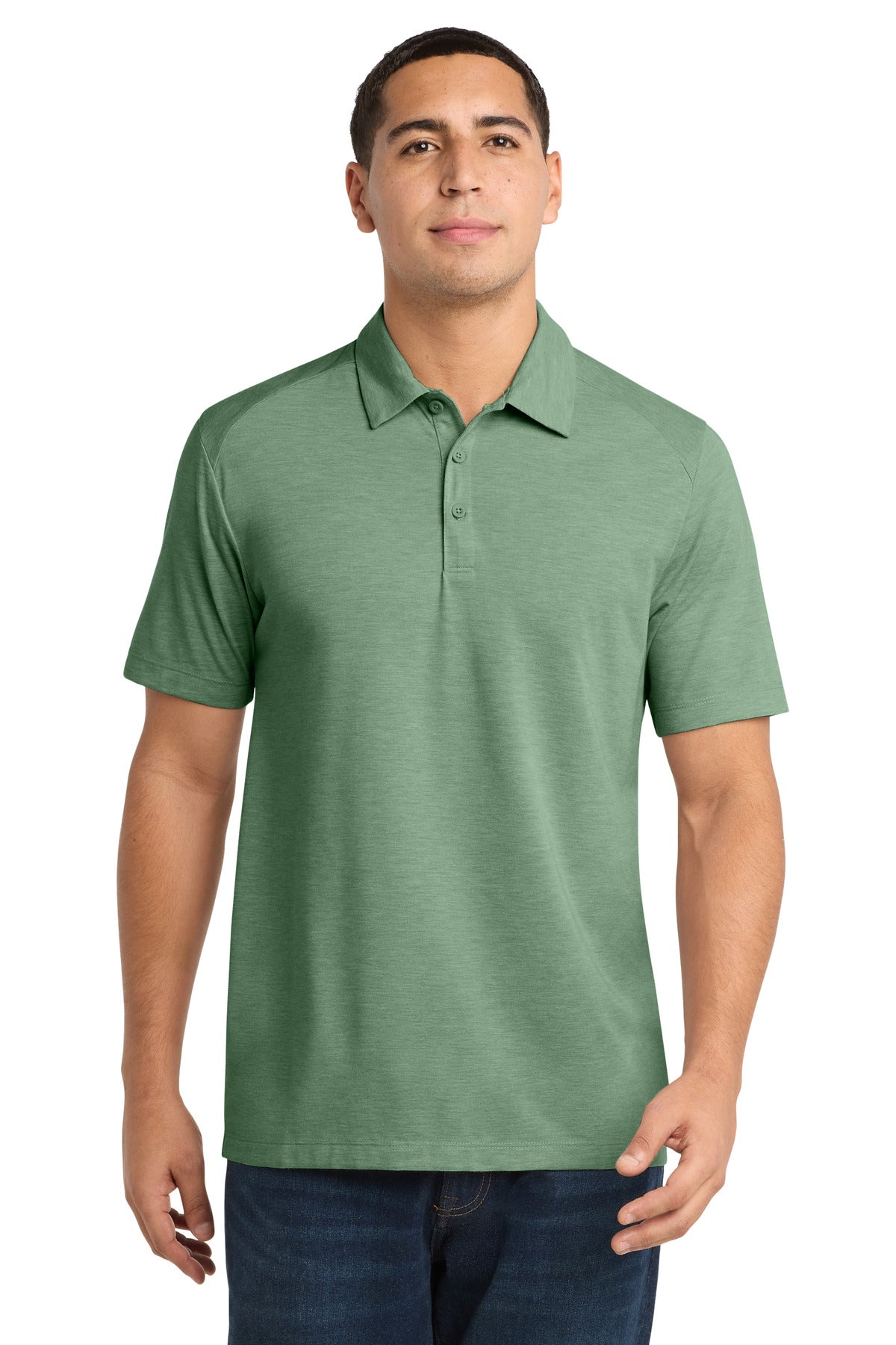 Custom Embroidery or DTF Print - Sport-Tek  ®  PosiCharge  ®  Tri-Blend Wicking Polo. ST405