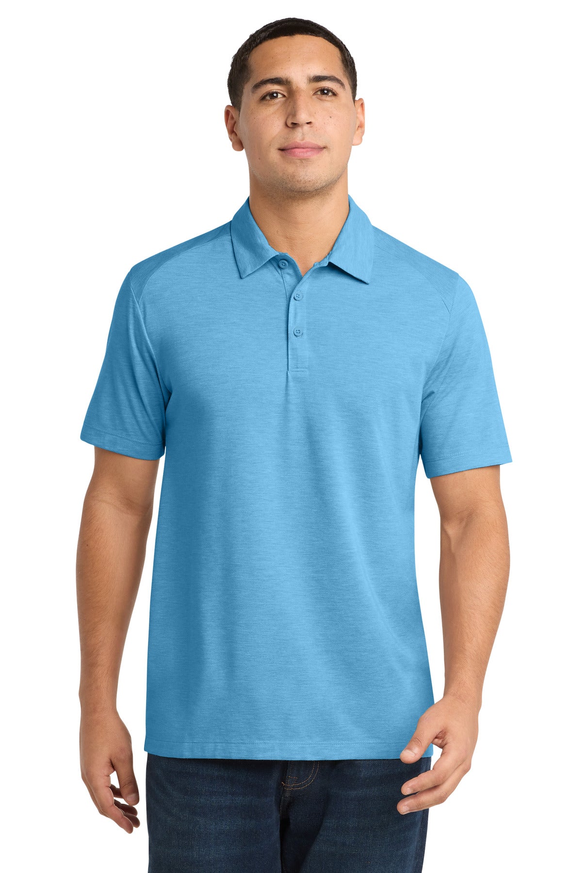 Custom Embroidery or DTF Print - Sport-Tek  ®  PosiCharge  ®  Tri-Blend Wicking Polo. ST405