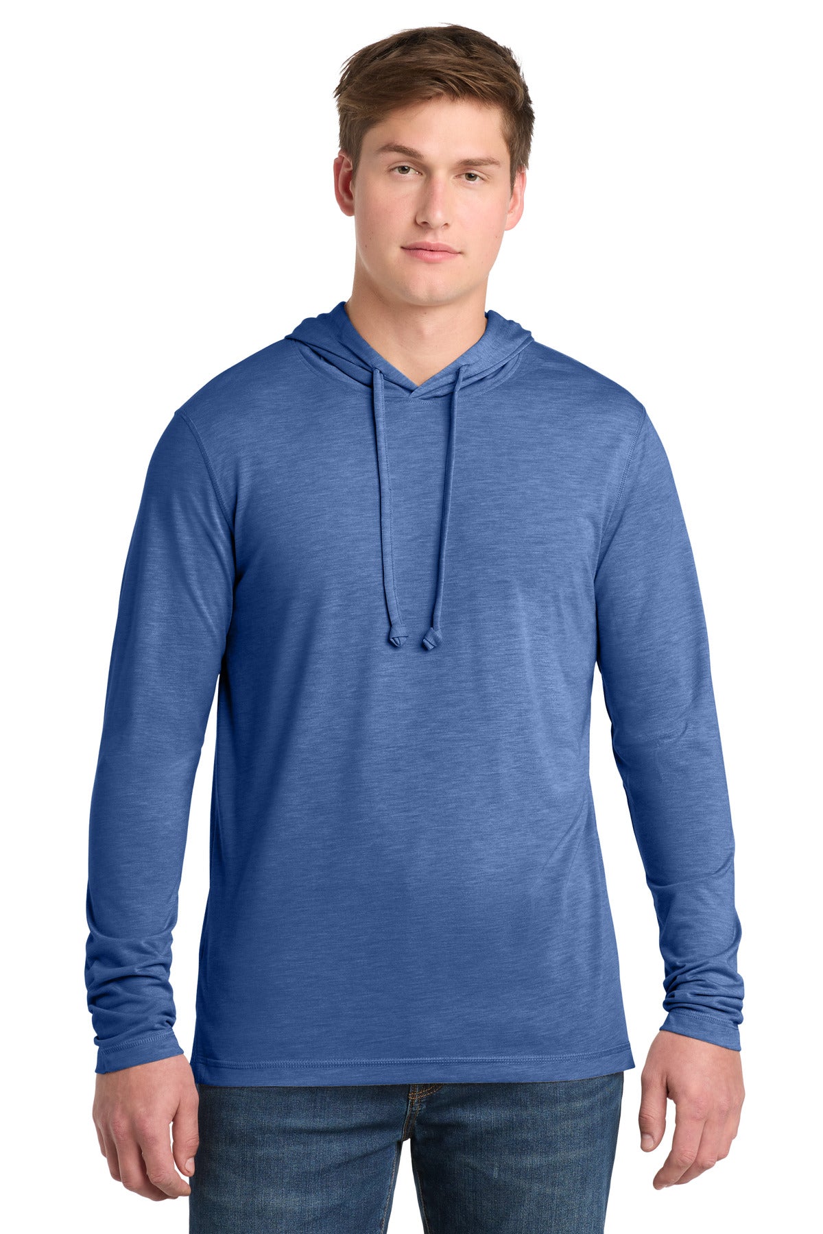 Custom Embroidery or DTF Print - Sport-Tek  ®  PosiCharge  ®  Tri-Blend Wicking Long Sleeve Hoodie ST406