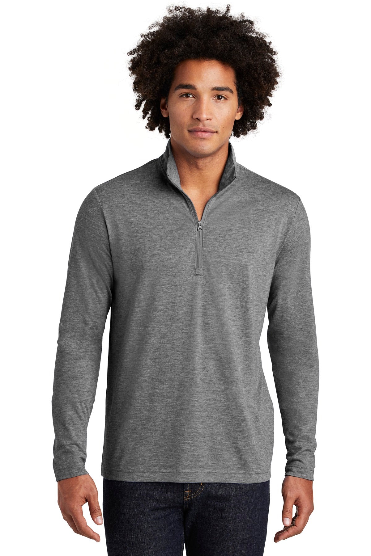 Custom Embroidered - Sport-Tek ® PosiCharge ® Tri-Blend Wicking 1/4-Zip Pullover. ST407