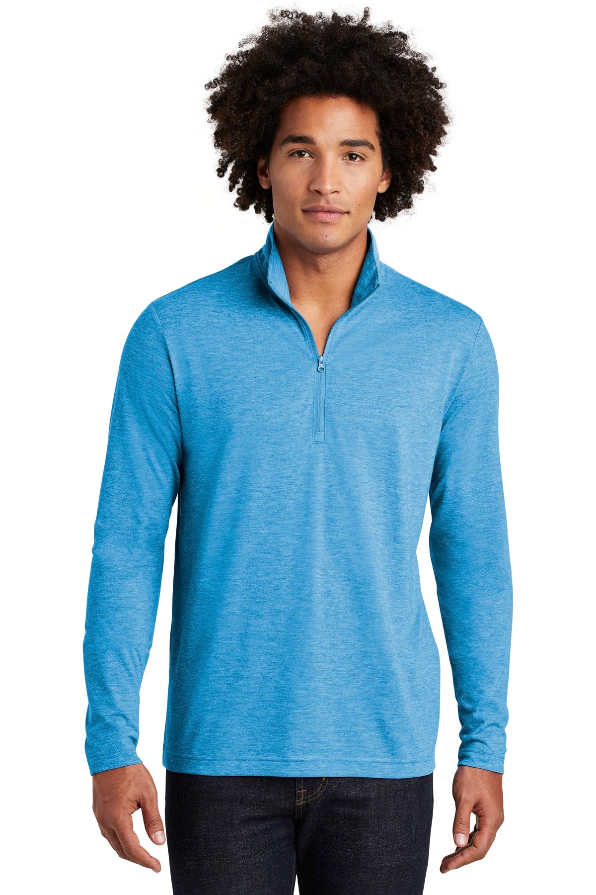 Custom Embroidered - Sport-Tek ® PosiCharge ® Tri-Blend Wicking 1/4-Zip Pullover. ST407