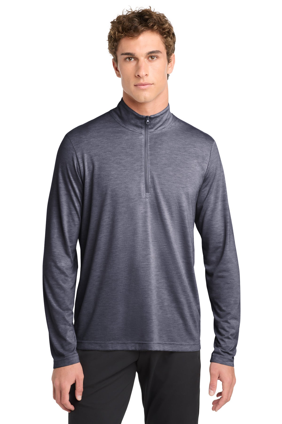 Custom Embroidery or DTF Print - Sport-Tek  ®  PosiCharge  ®  Tri-Blend Wicking 1/4-Zip Pullover. ST407