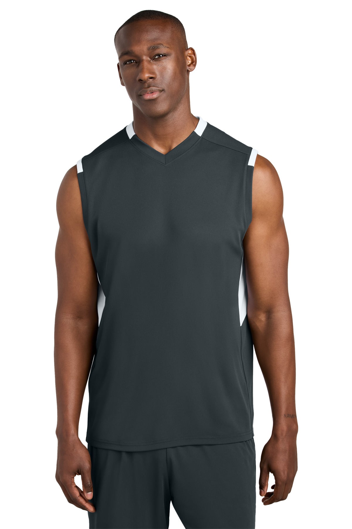 Custom Embroidery or DTF Print - Sport-Tek ®  Club Sleeveless V-Neck ST441