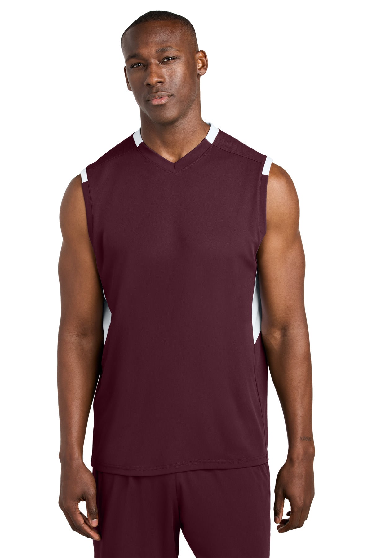 Custom Embroidery or DTF Print - Sport-Tek ®  Club Sleeveless V-Neck ST441
