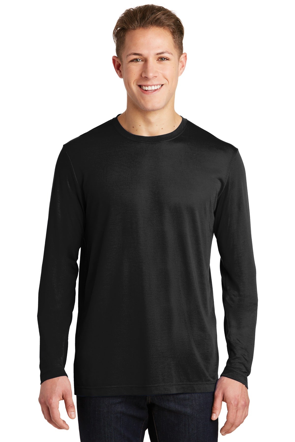 Custom Embroidered - Sport-Tek® Long Sleeve PosiCharge® Competitor™ Cotton Touch™ Tee. ST450LS