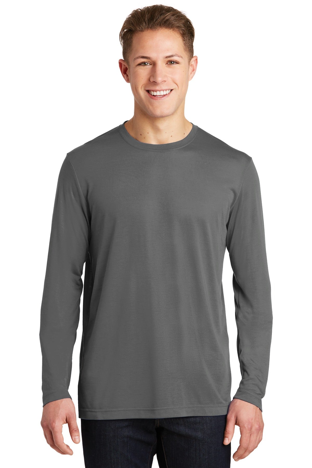 Custom Embroidered - Sport-Tek® Long Sleeve PosiCharge® Competitor™ Cotton Touch™ Tee. ST450LS