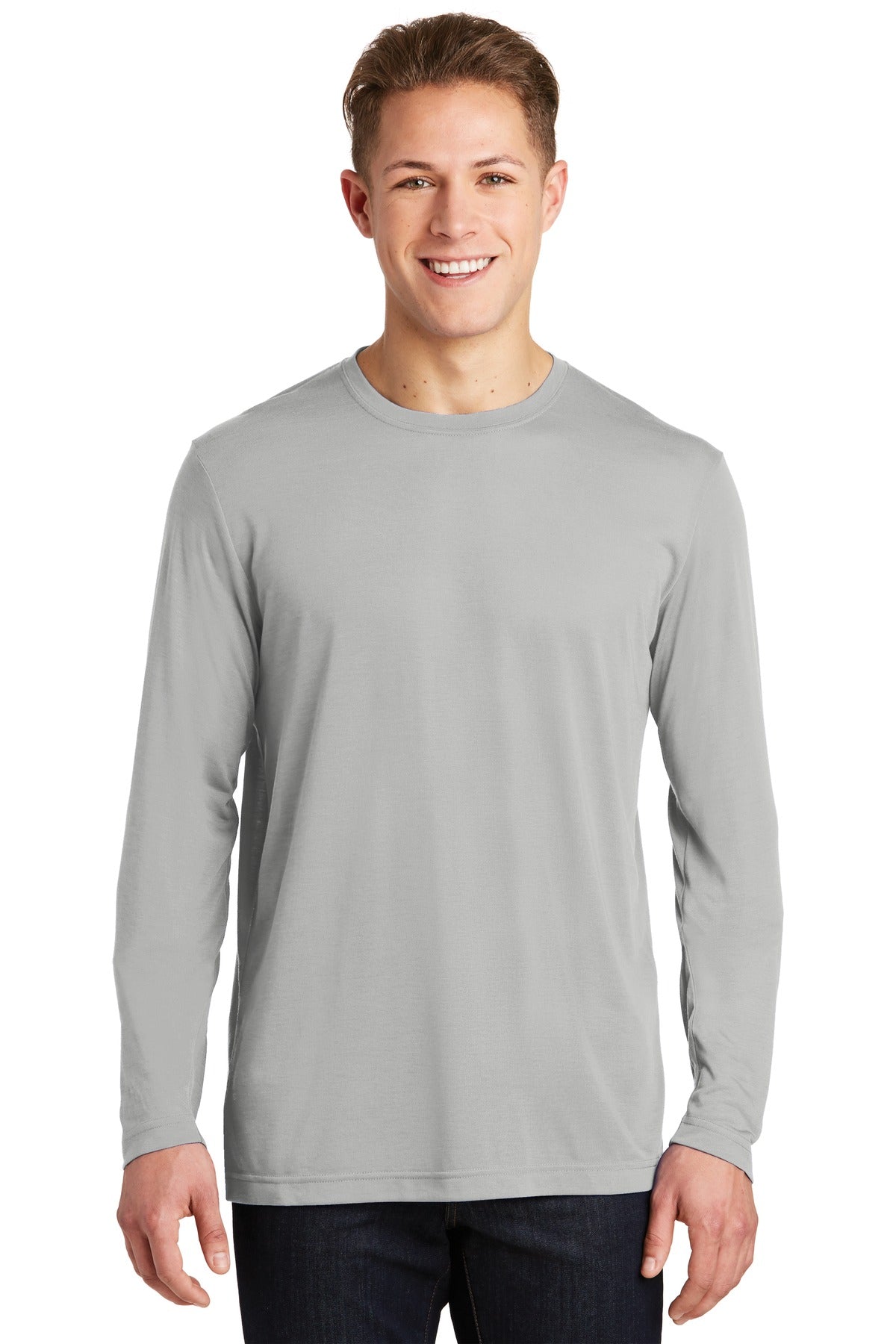 Custom Embroidered - Sport-Tek® Long Sleeve PosiCharge® Competitor™ Cotton Touch™ Tee. ST450LS