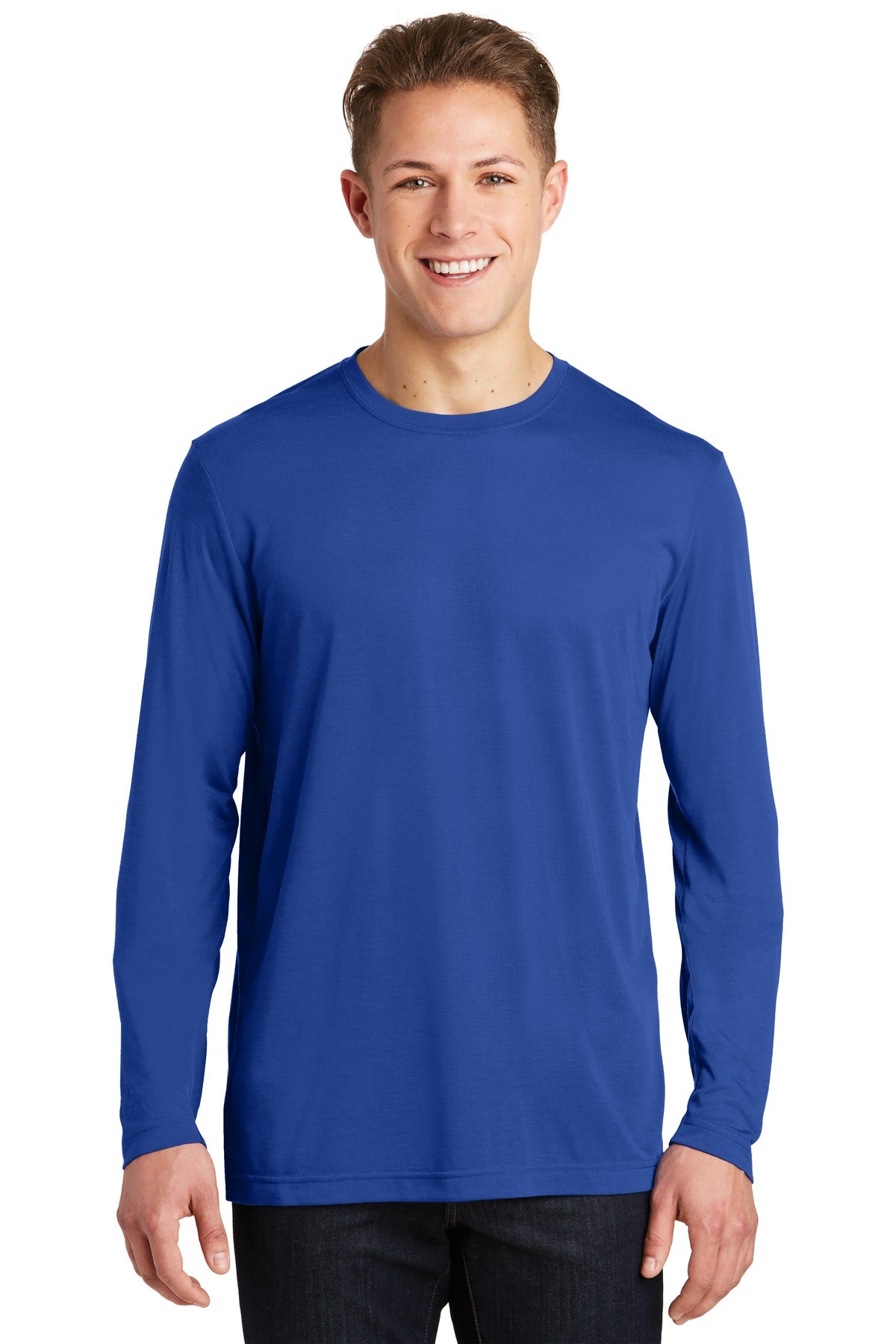 Custom Embroidered - Sport-Tek® Long Sleeve PosiCharge® Competitor™ Cotton Touch™ Tee. ST450LS