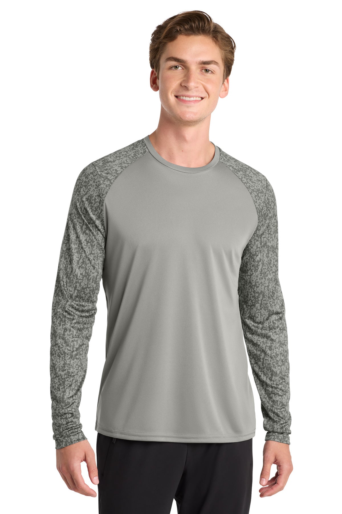 Custom Embroidery or DTF Print - Sport-Tek  ®  Long Sleeve Digi Camo Tee. ST460LS