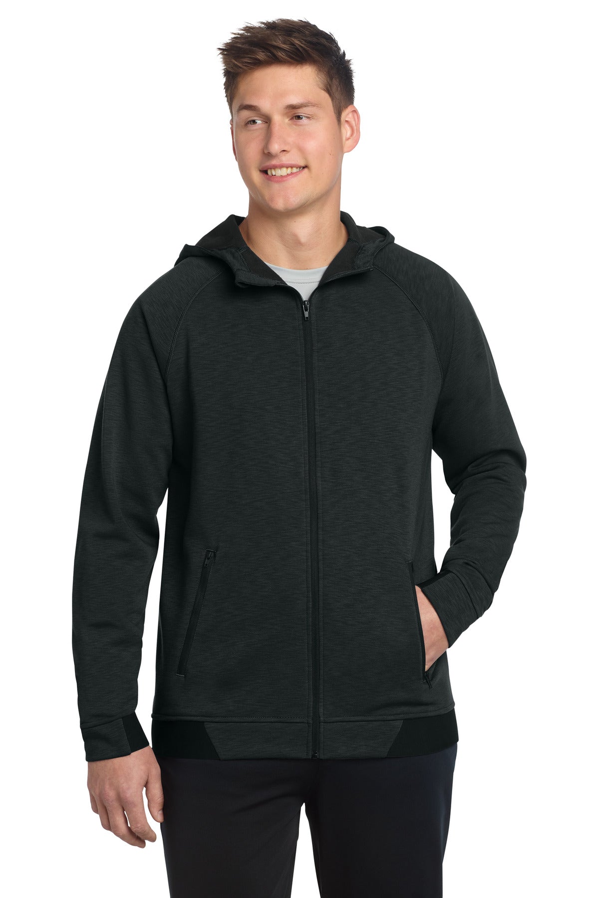 Custom Embroidery or DTF Print - Sport-Tek ®  PosiCharge ®  Strive Hooded Full-Zip ST570