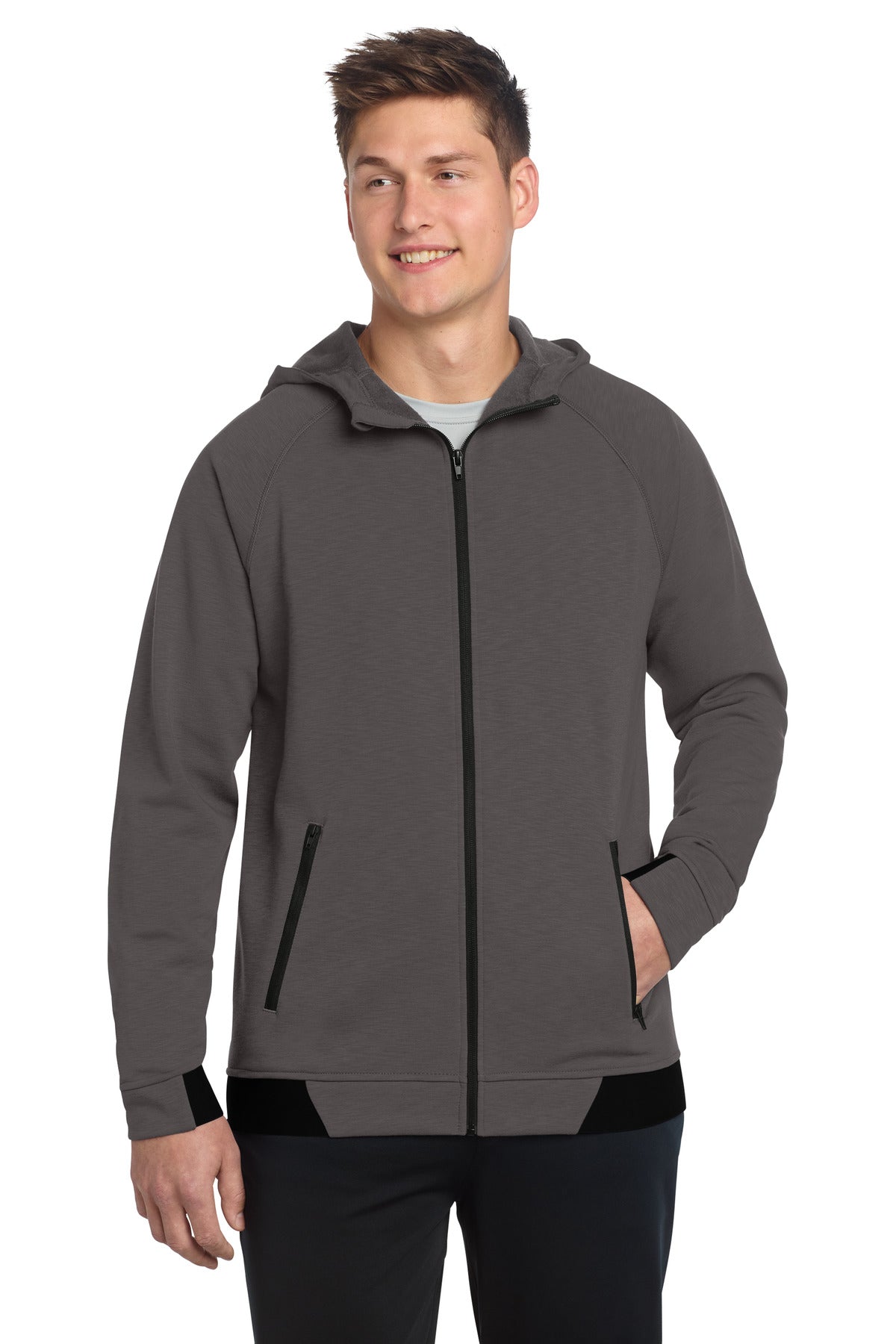 Custom Embroidery or DTF Print - Sport-Tek ®  PosiCharge ®  Strive Hooded Full-Zip ST570