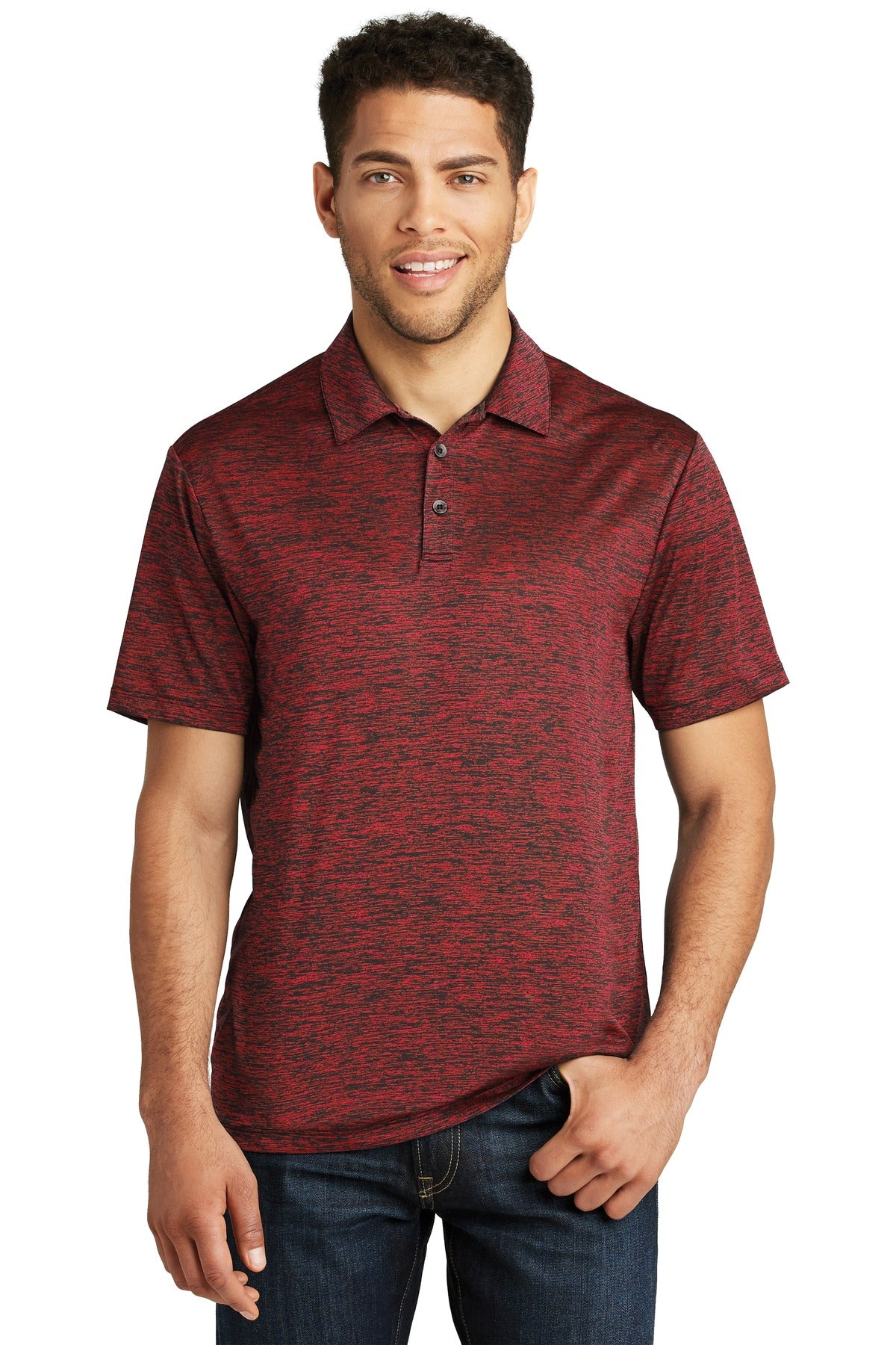 Custom Embroidered - Sport-Tek ® PosiCharge ® Electric Heather Polo. ST590