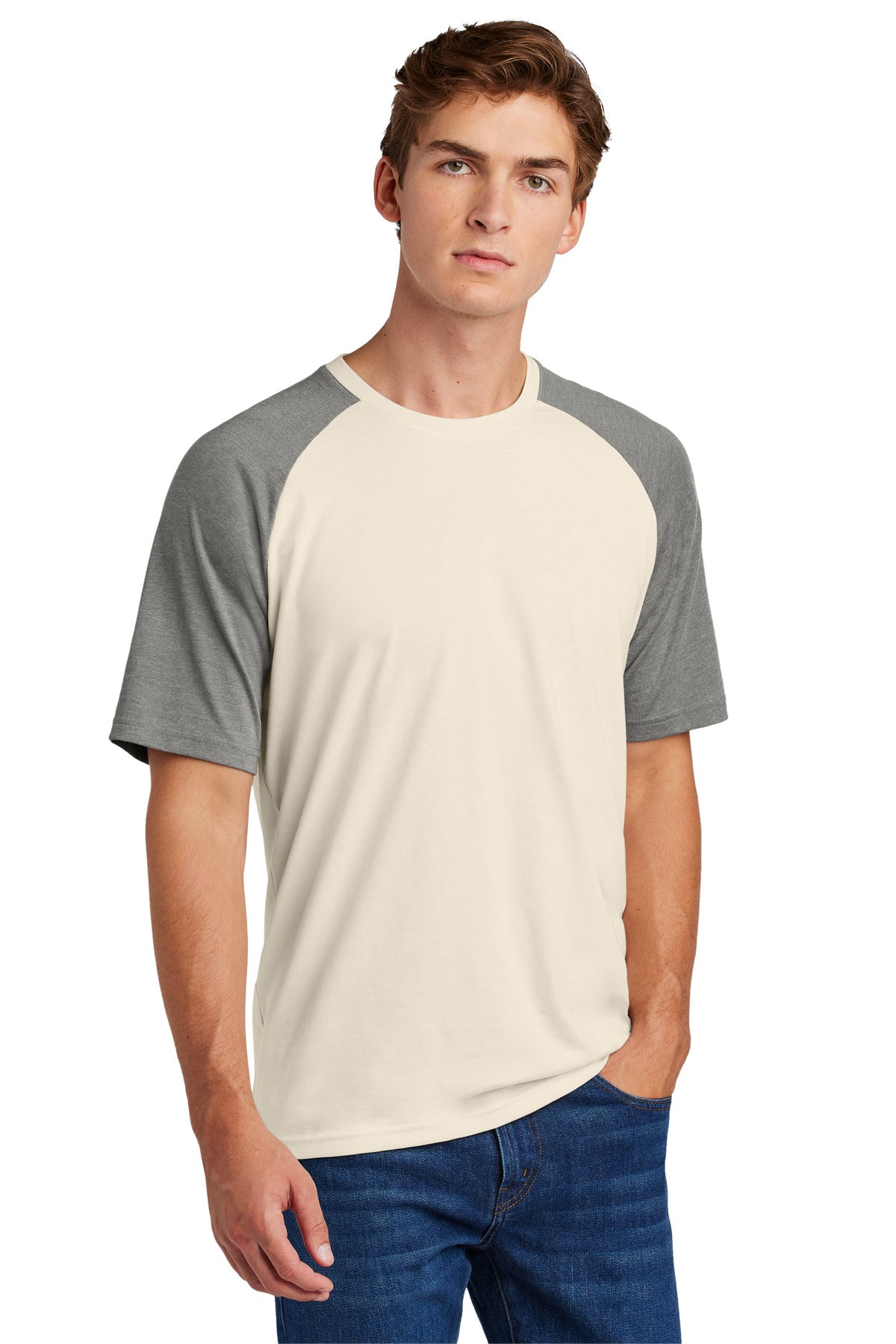 Custom Embroidery or DTF Print - Sport-Tek ®  Halftime Raglan Tee ST6040