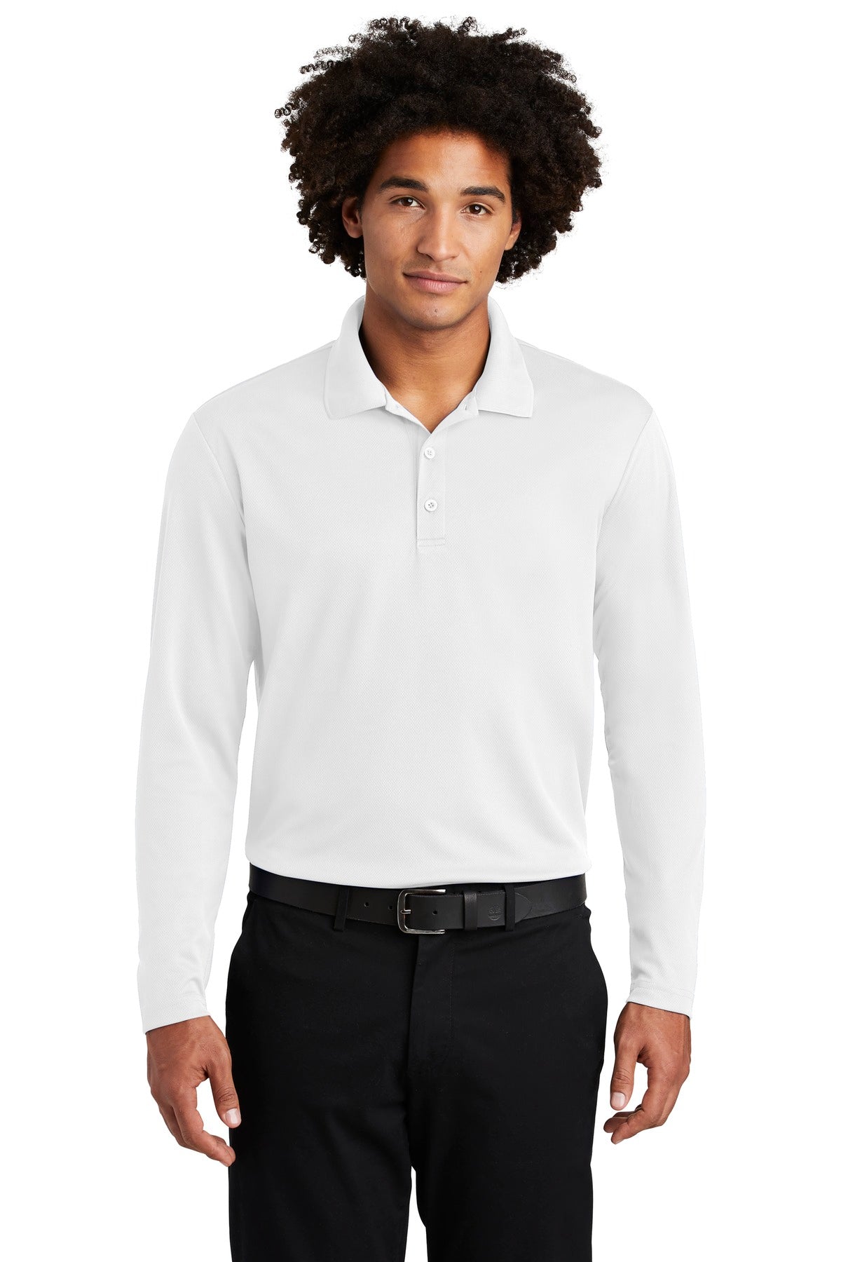 Custom Embroidered - Sport-Tek © PosiCharge © RacerMesh © Long Sleeve Polo. ST640LS