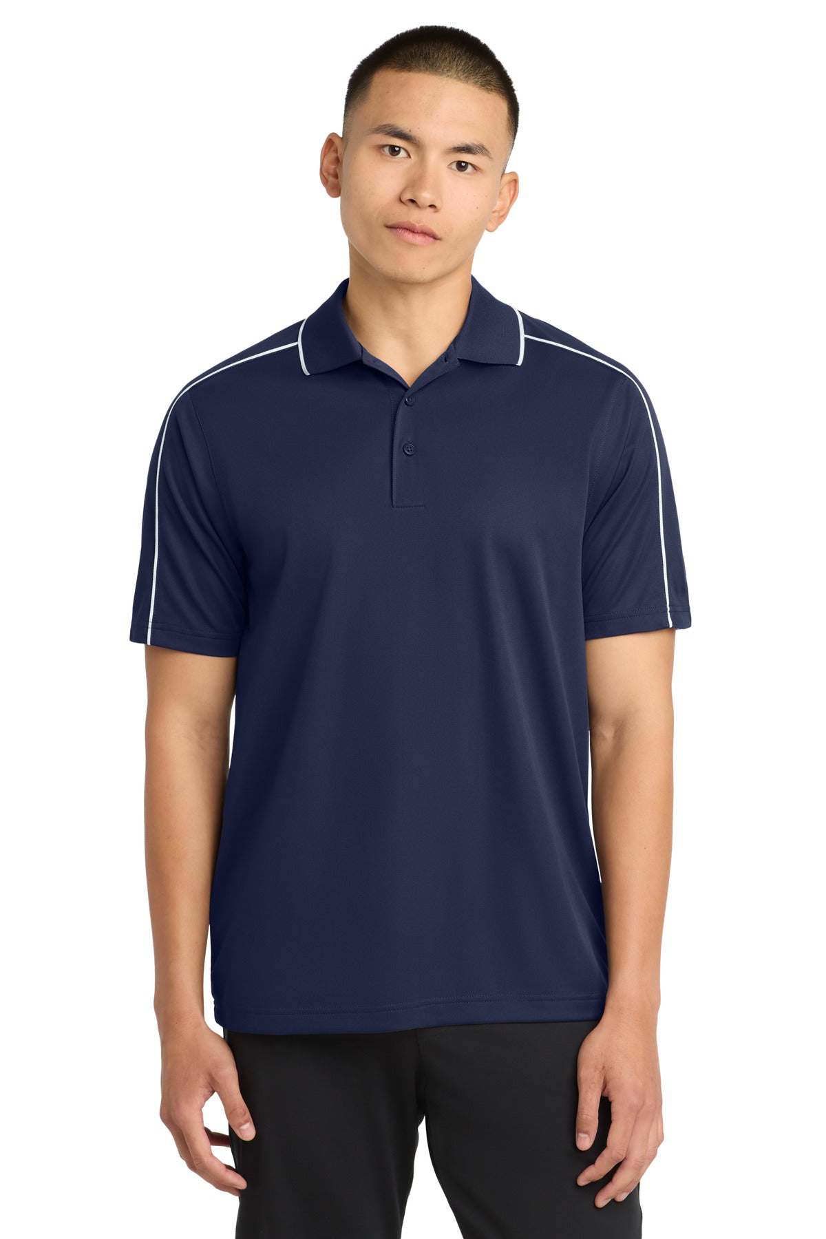 Custom Embroidery or DTF Print - Sport-Tek ®  Micropique Sport-Wick ®  Piped Polo. ST653