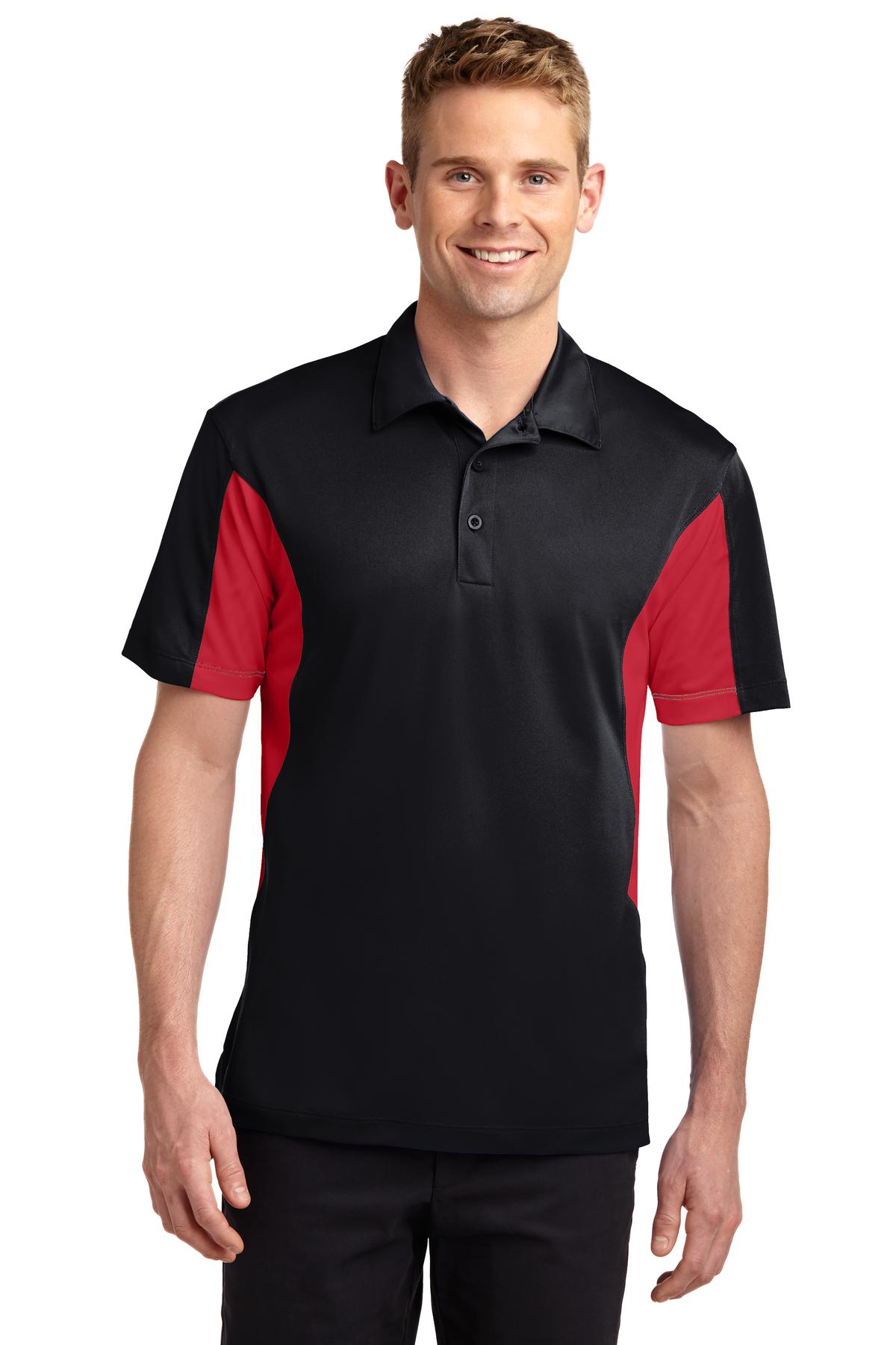 Custom Embroidered - Sport-Tek® Side Blocked Micropique Sport-Wick® Polo. ST655