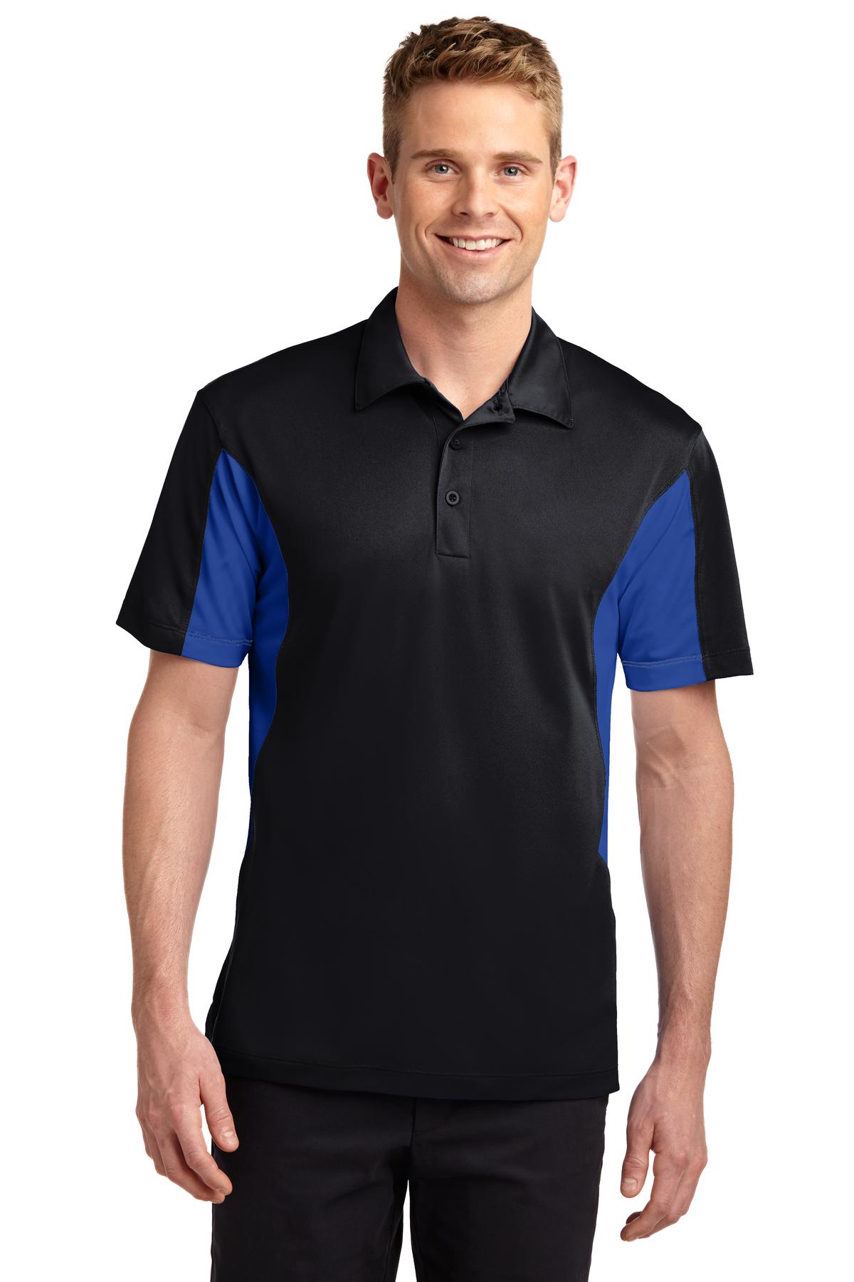 Custom Embroidered - Sport-Tek® Side Blocked Micropique Sport-Wick® Polo. ST655