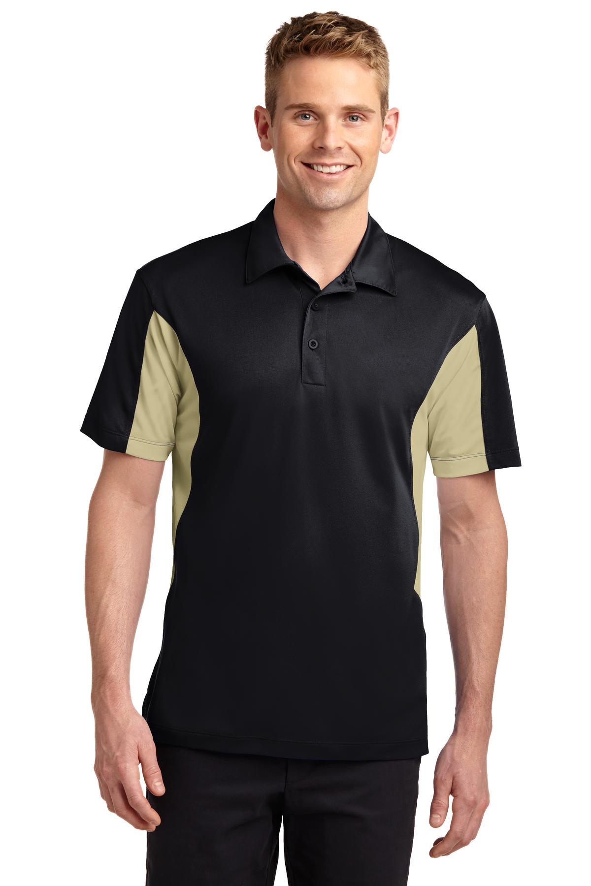 Custom Embroidered - Sport-Tek® Side Blocked Micropique Sport-Wick® Polo. ST655