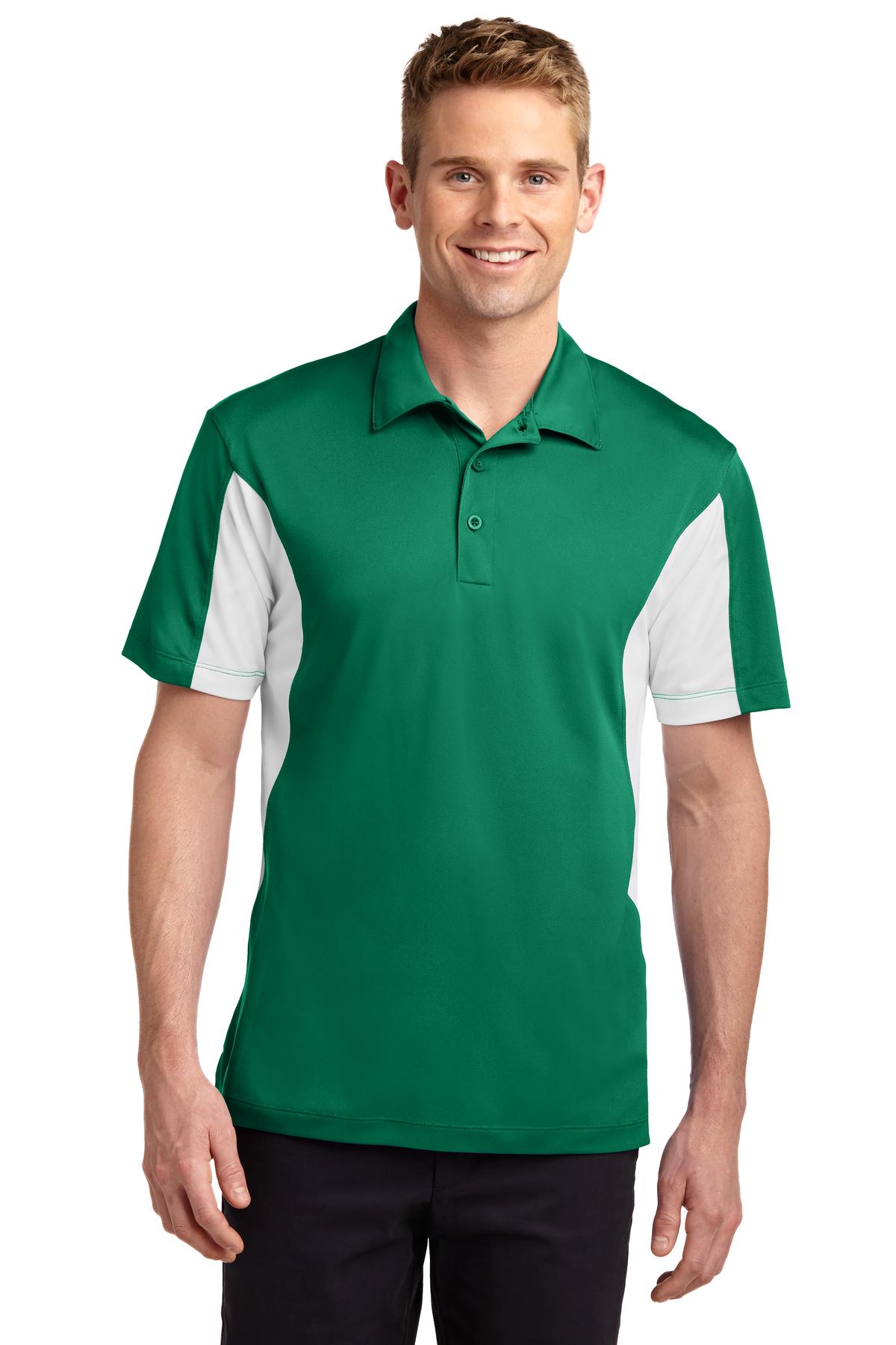 Custom Embroidered - Sport-Tek® Side Blocked Micropique Sport-Wick® Polo. ST655