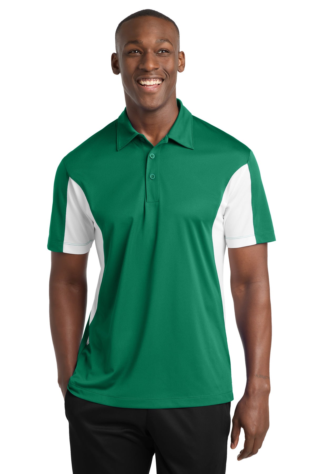 Custom Embroidery or DTF Print - Sport-Tek ®  Side Blocked Micropique Sport-Wick ®  Polo. ST655