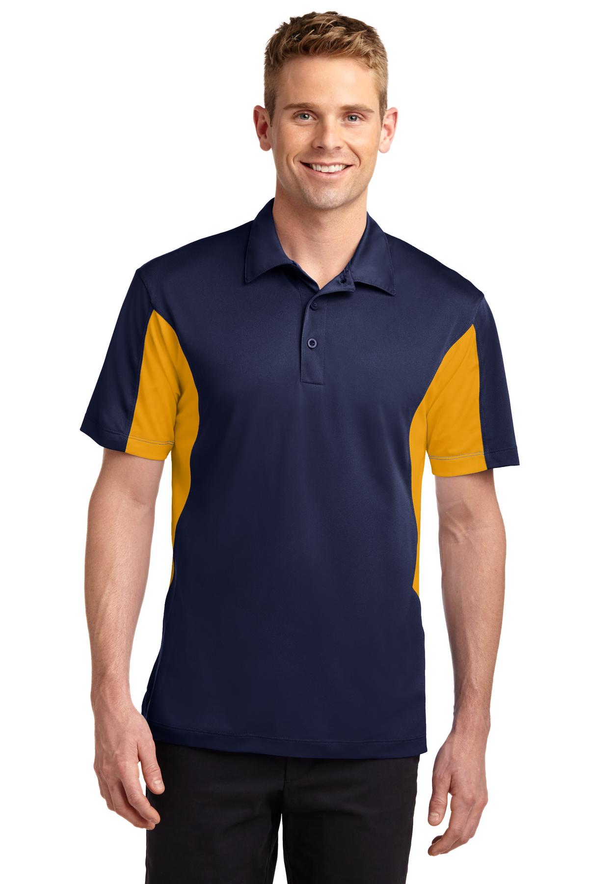 Custom Embroidered - Sport-Tek® Side Blocked Micropique Sport-Wick® Polo. ST655