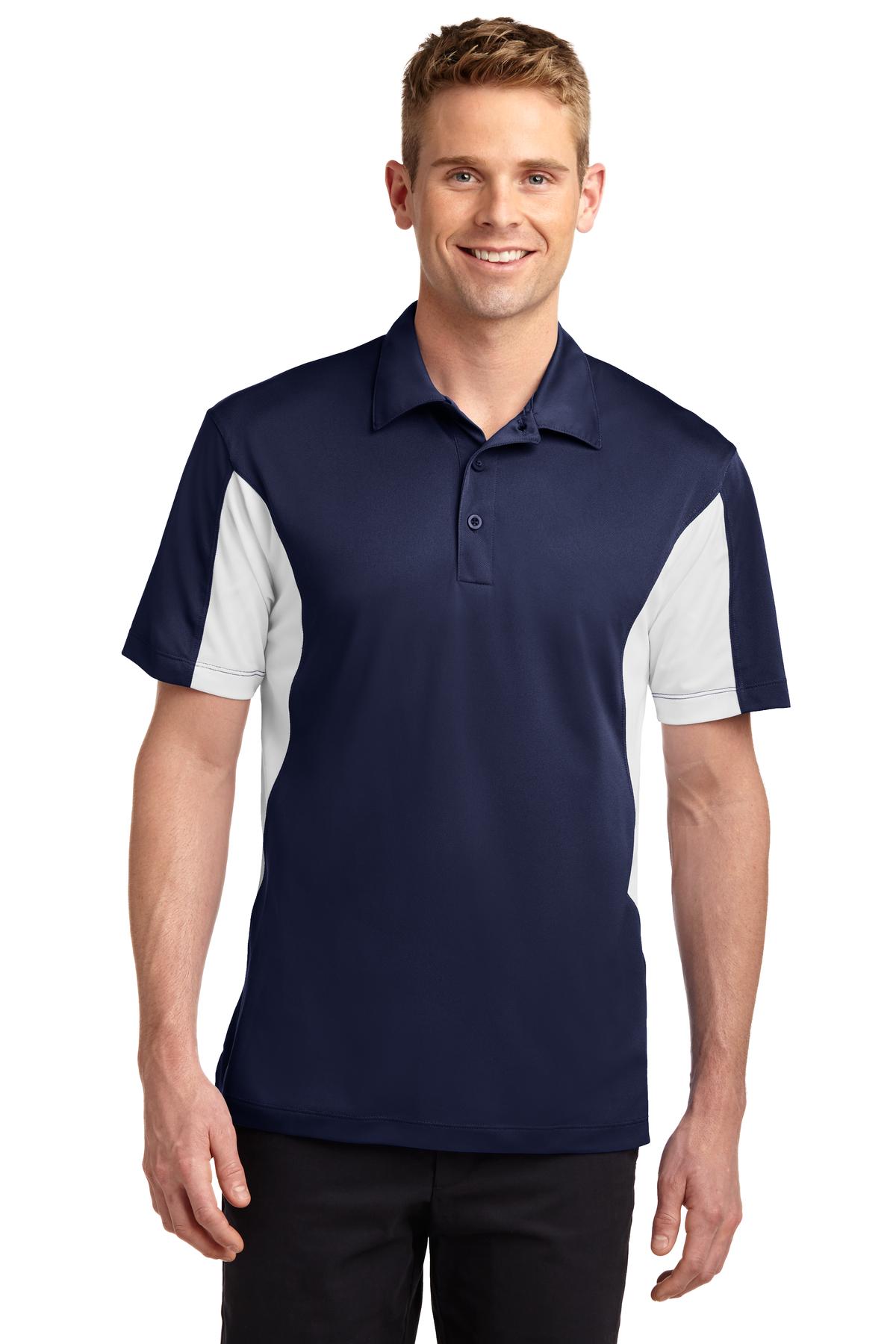 Custom Embroidered - Sport-Tek® Side Blocked Micropique Sport-Wick® Polo. ST655