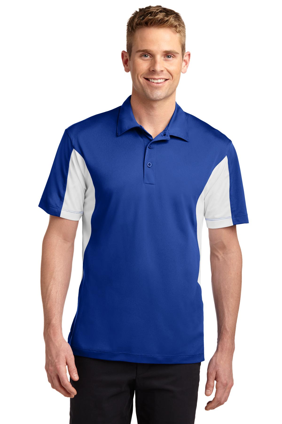 Custom Embroidered - Sport-Tek® Side Blocked Micropique Sport-Wick® Polo. ST655