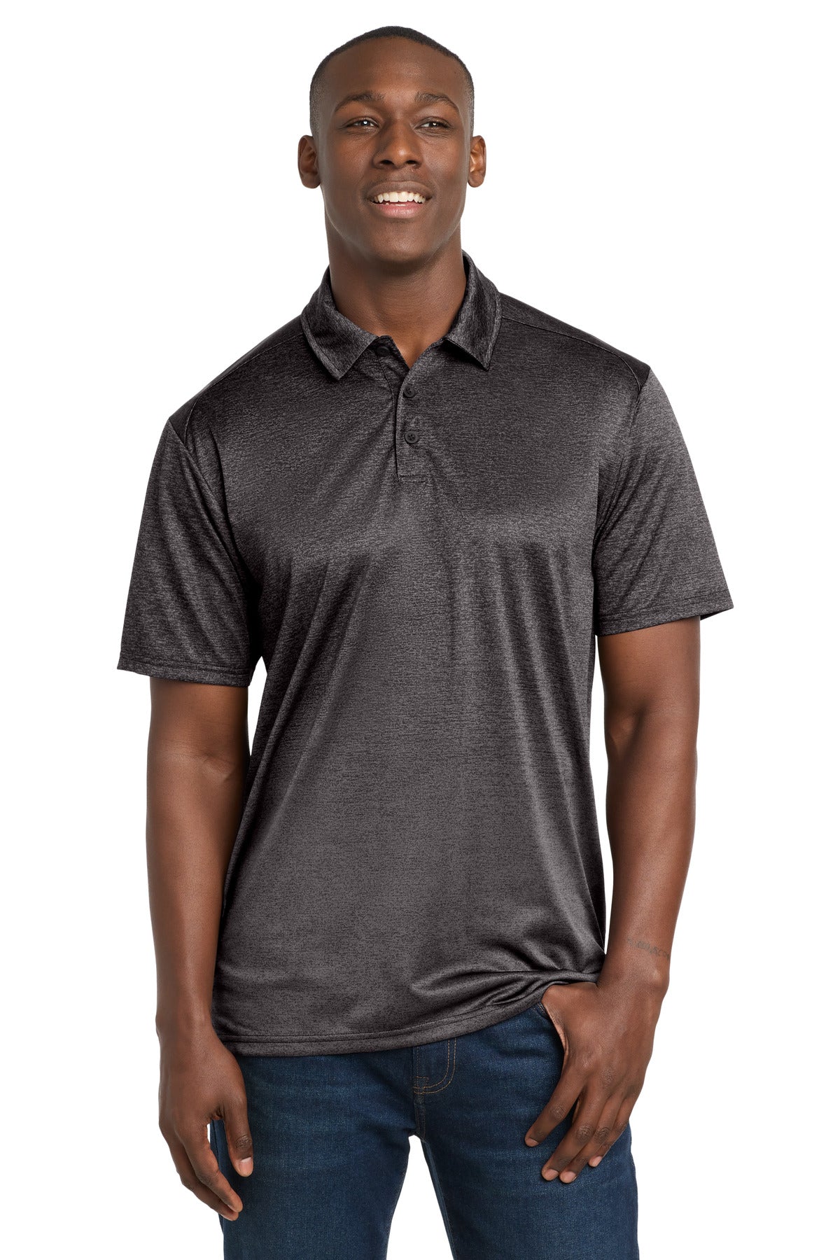 Custom Embroidery or DTF Print - Sport-Tek  ®  Ombre Heather Polo. ST671
