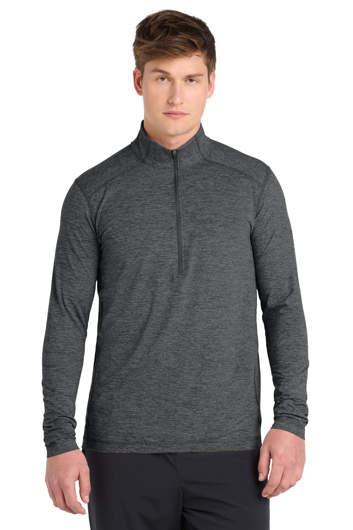 Custom Embroidery or DTF Print - Sport-Tek  ®  Exchange 1.5 Long Sleeve 1/2-Zip. ST711