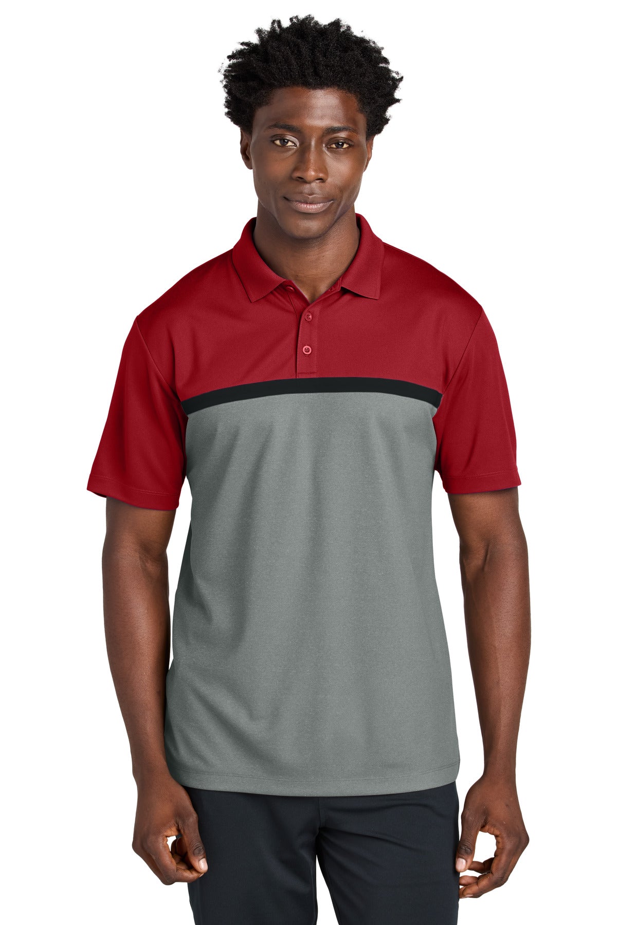 Custom Embroidery or DTF Print - Sport-Tek ®  UV Micropique Colorblock Polo ST741