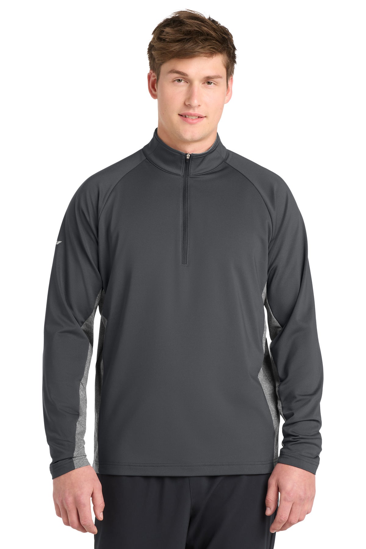 Custom Embroidery or DTF Print - Sport-Tek ®  Sport-Wick ®  Stretch Contrast 1/4-Zip Pullover. ST854