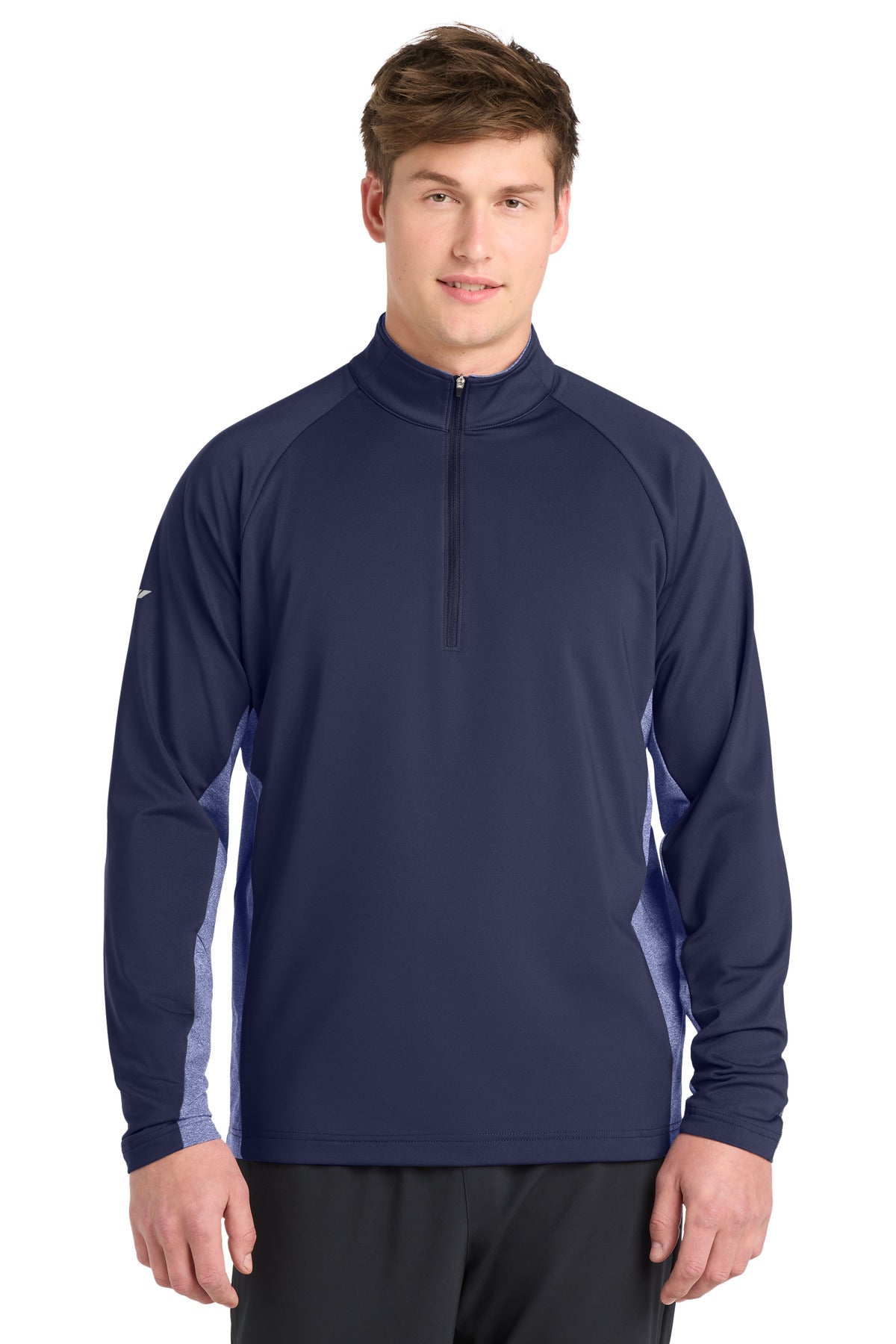 Custom Embroidery or DTF Print - Sport-Tek ®  Sport-Wick ®  Stretch Contrast 1/4-Zip Pullover. ST854