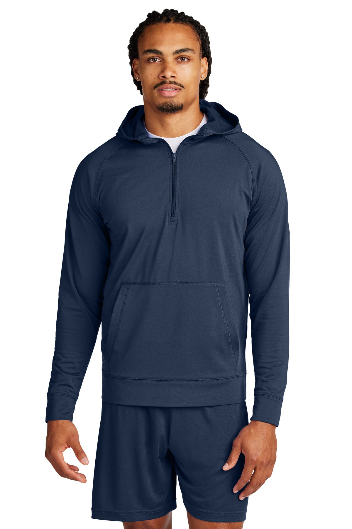 Custom Embroidery or DTF Print - Sport-Tek ®  Sport-Wick ®  Stretch 1/2-Zip Hoodie ST856