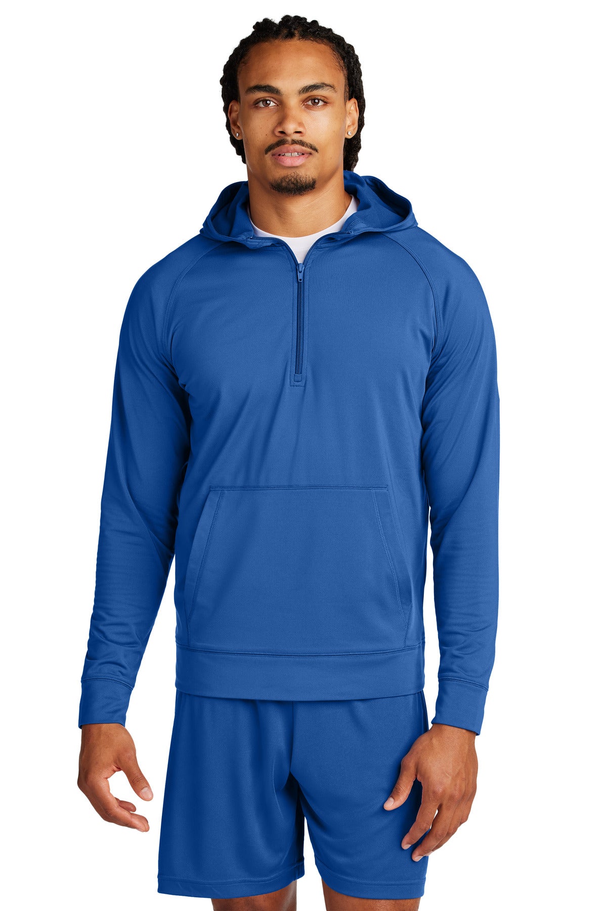 Custom Embroidery or DTF Print - Sport-Tek ®  Sport-Wick ®  Stretch 1/2-Zip Hoodie ST856