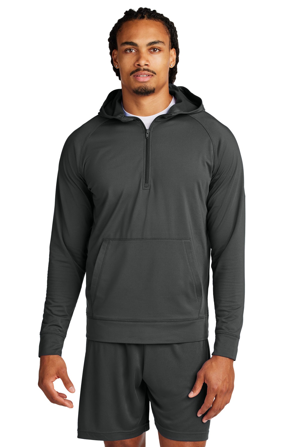 Custom Embroidery or DTF Print - Sport-Tek ®  Sport-Wick ®  Stretch 1/2-Zip Hoodie ST856