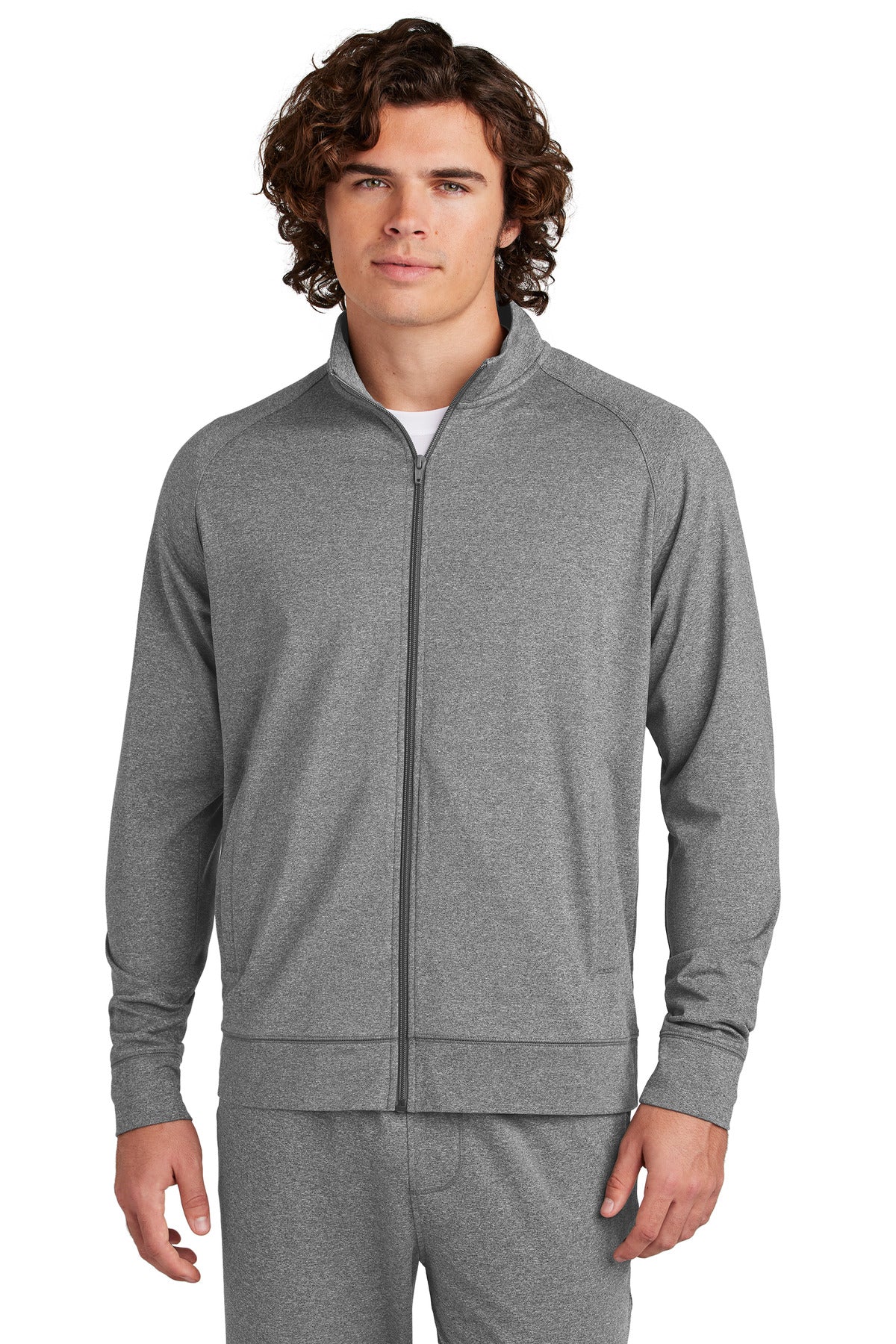 Custom Embroidery or DTF Print - Sport-Tek ®  Sport-Wick ®  Stretch Full-Zip Cadet Jacket ST857