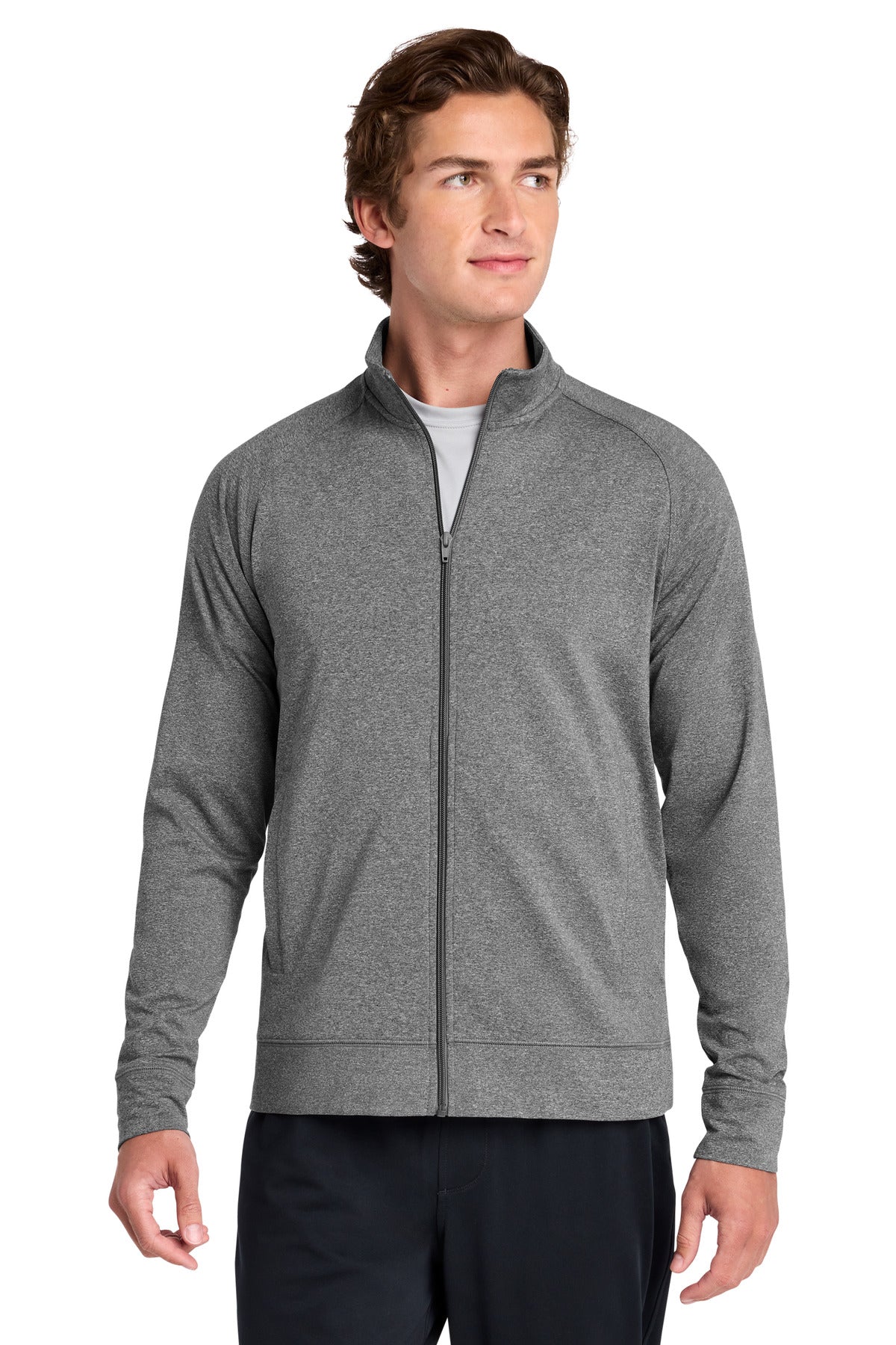 Custom Embroidery or DTF Print - Sport-Tek ®  Sport-Wick ®  Stretch Full-Zip Cadet Jacket ST857