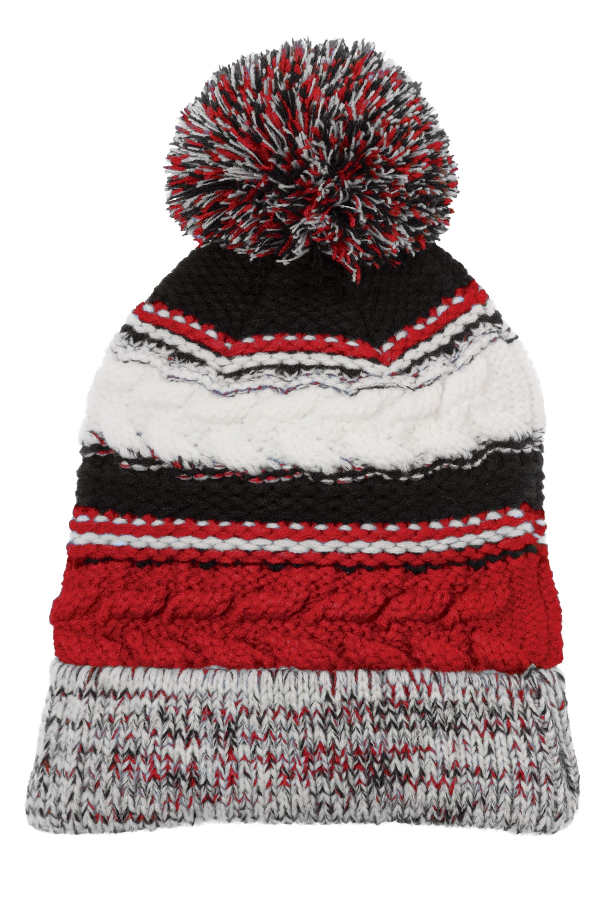 Custom Embroidery or DTF Print - Sport-Tek ®  Pom Pom Team Beanie. STC21